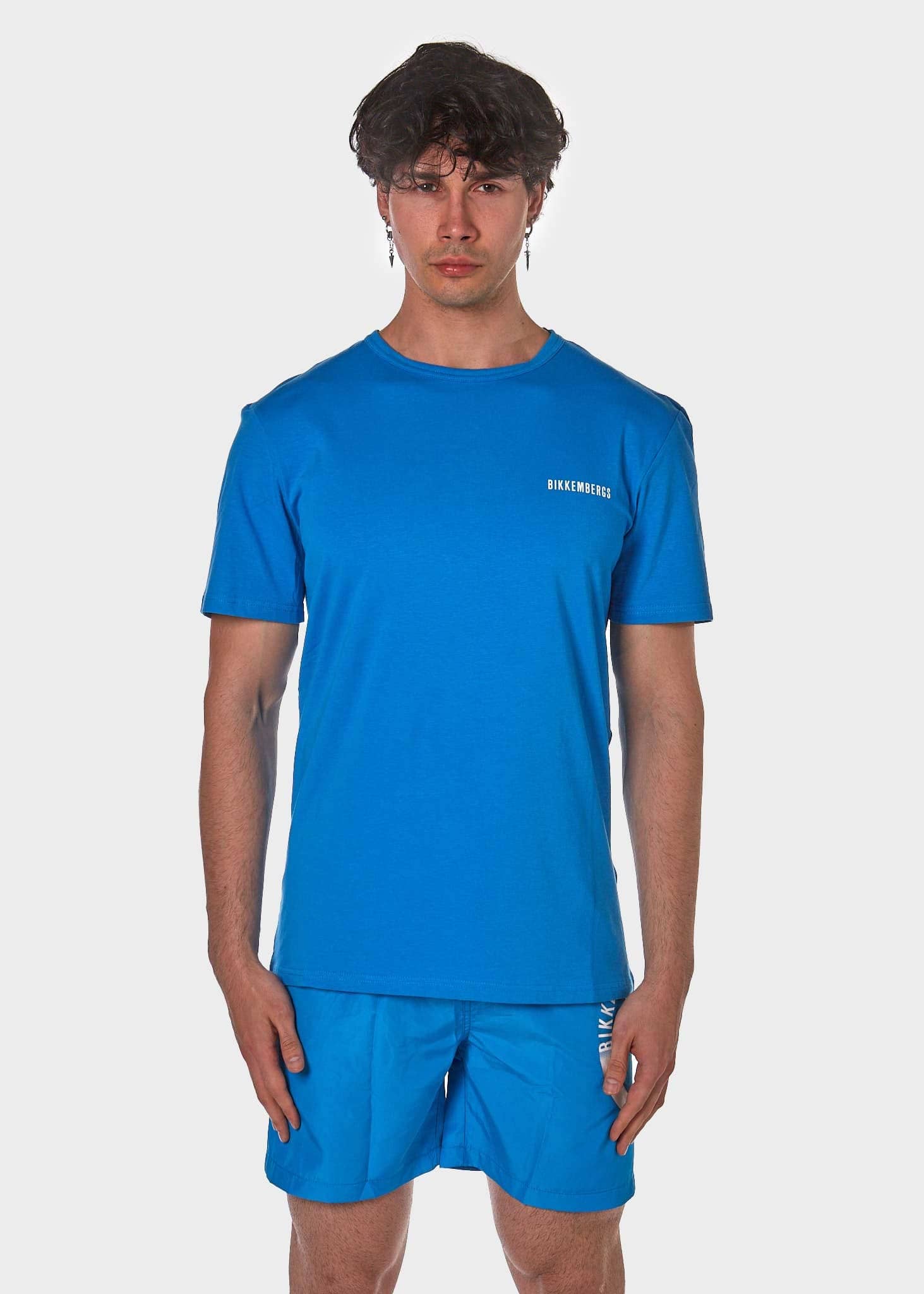 BIKKEMBERGS T-SHIRT BKK2MTS01 BLU UOMO