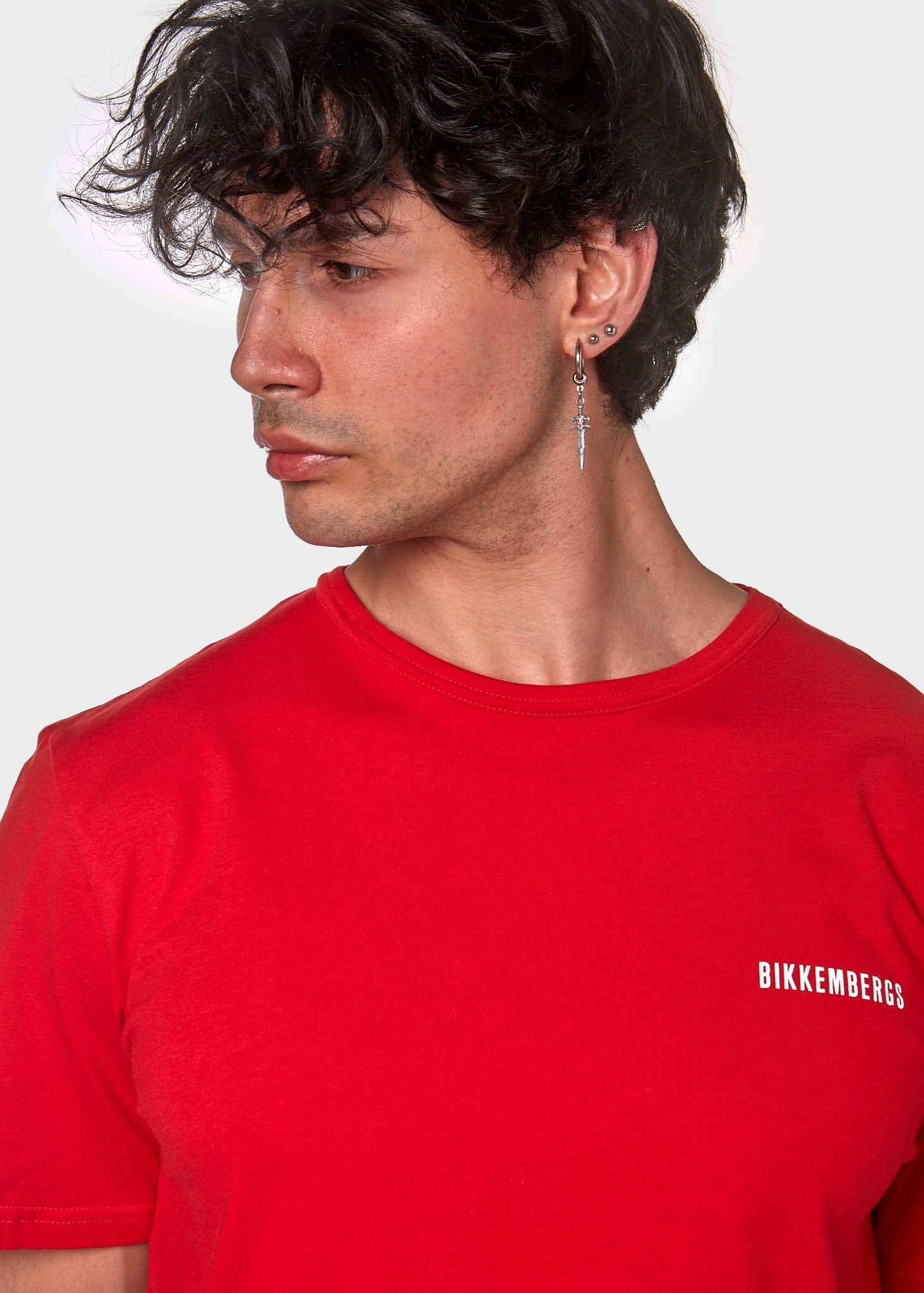 BIKKEMBERGS T-SHIRT BKK2MTS01 ROSSO UOMO