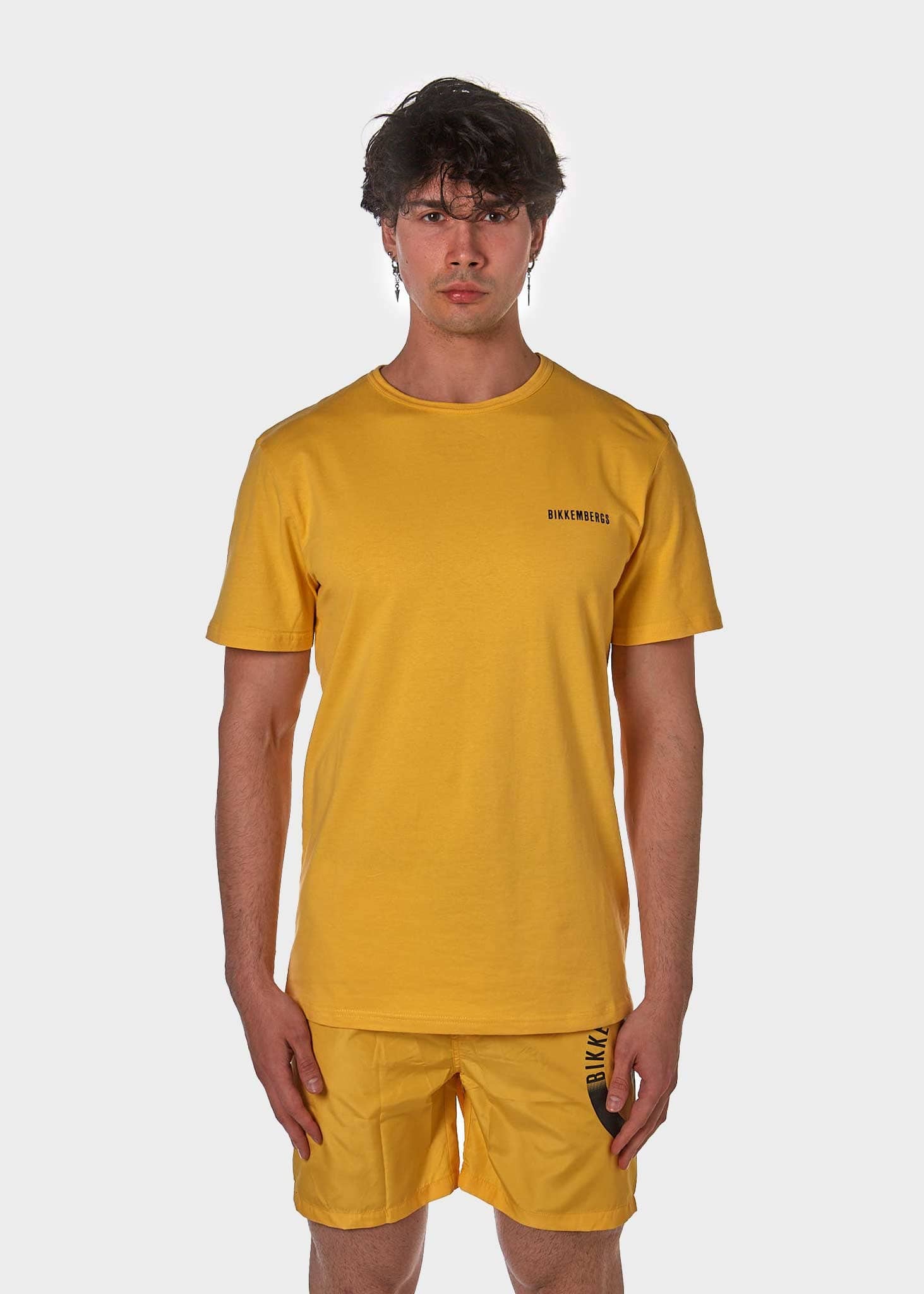 BIKKEMBERGS T-SHIRT BKK2MTS01 GIALLO UOMO