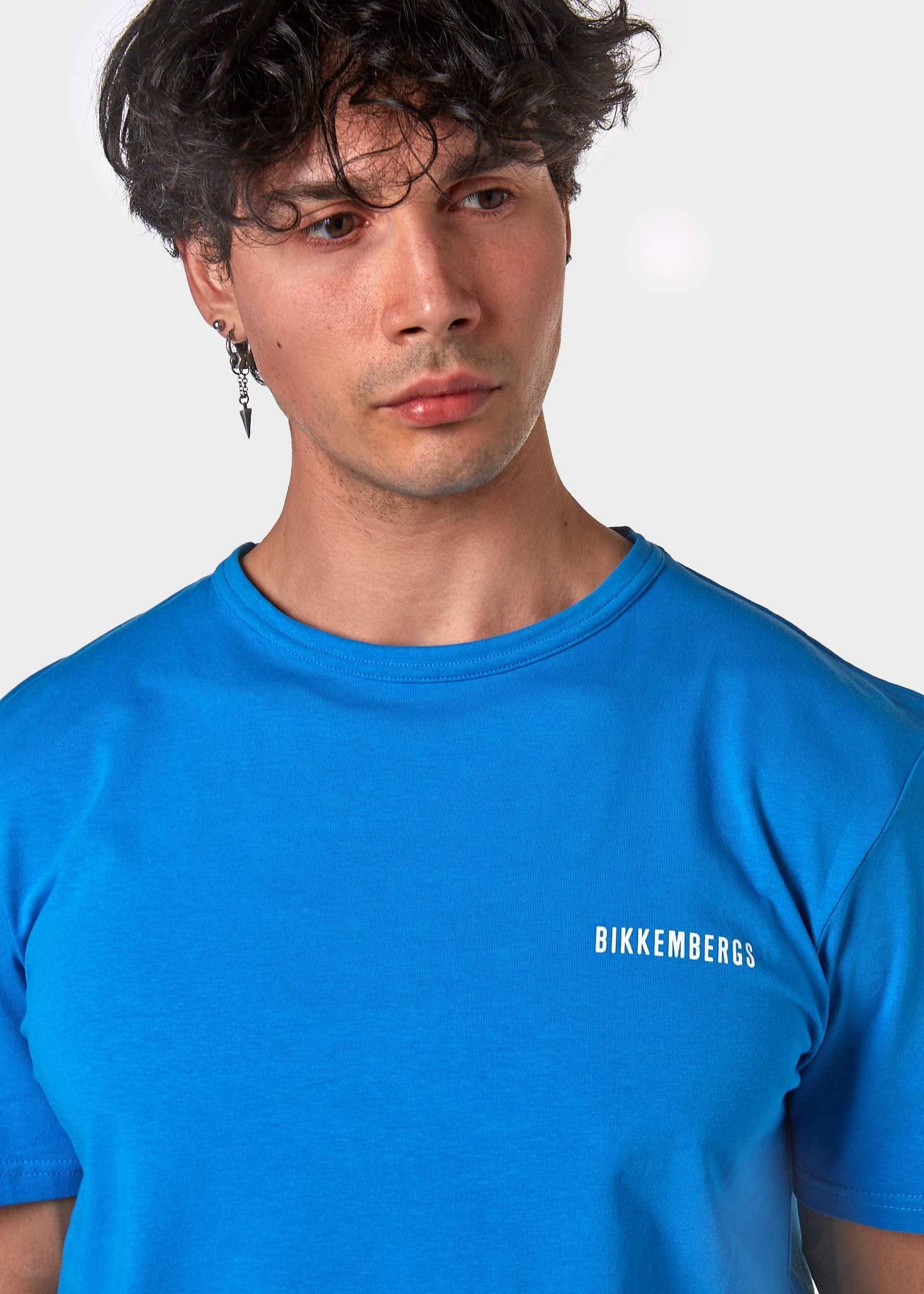 BIKKEMBERGS T-SHIRT BKK2MTS01 BLU UOMO