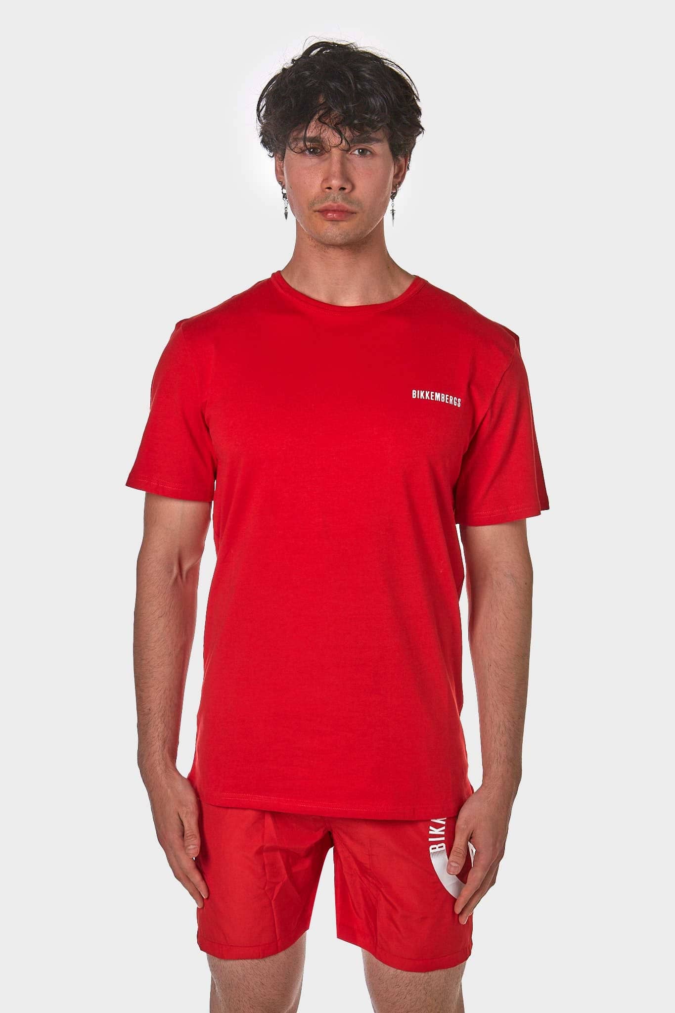 BIKKEMBERGS T-SHIRT BKK2MTS01 ROSSO UOMO