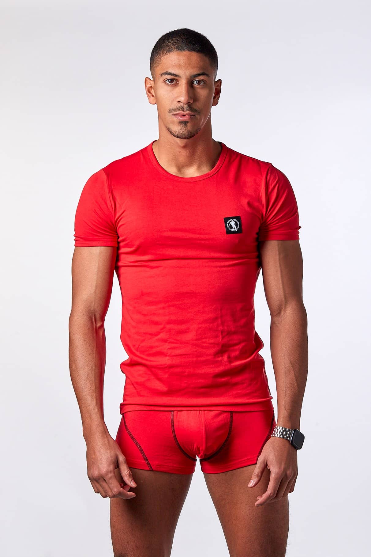 BIKKEMBERGS T-SHIRT BKK1UTS07BI RED BIPACK UOMO