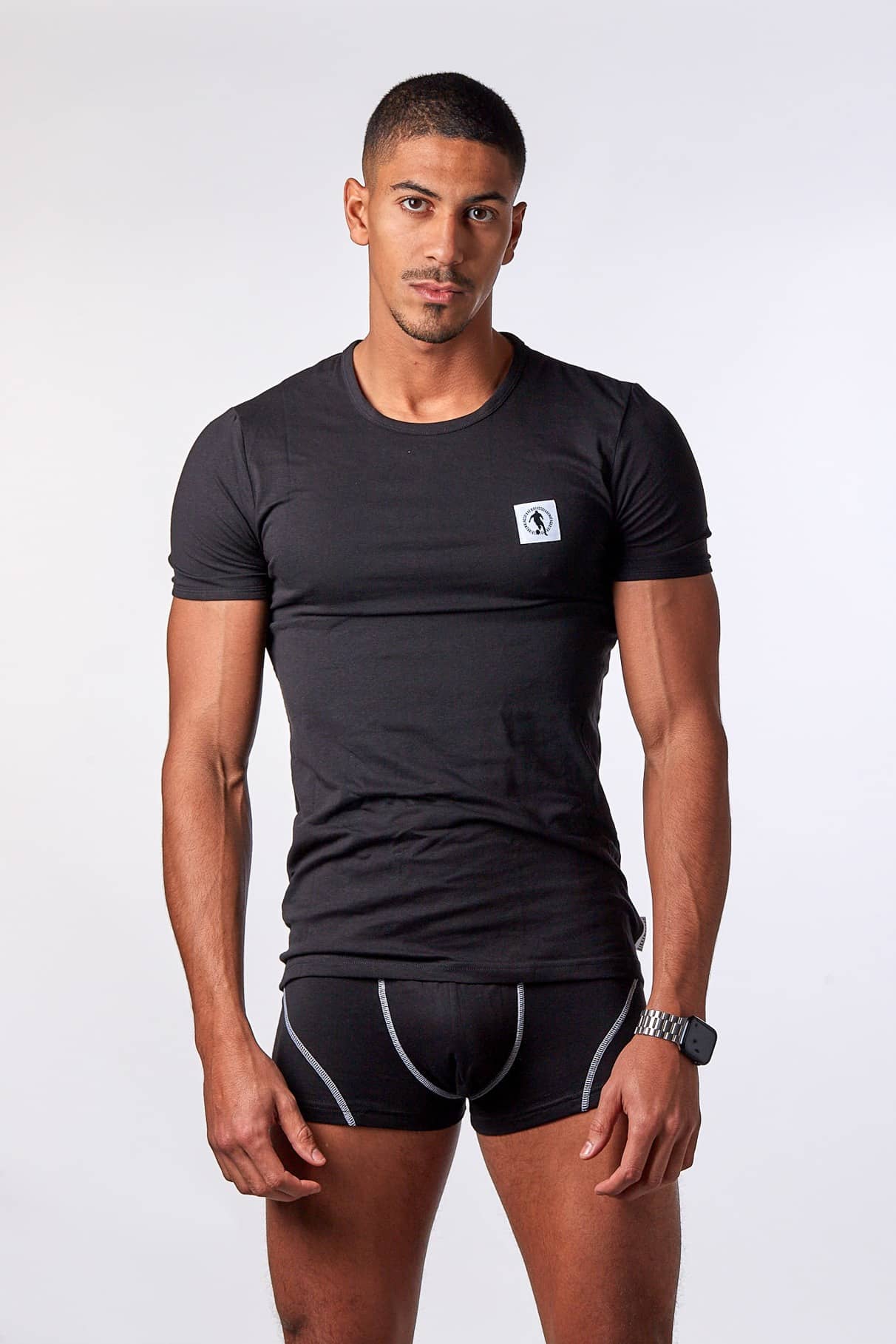 BIKKEMBERGS T-SHIRT BKK1UTS07BI BLACK BIPACK UOMO