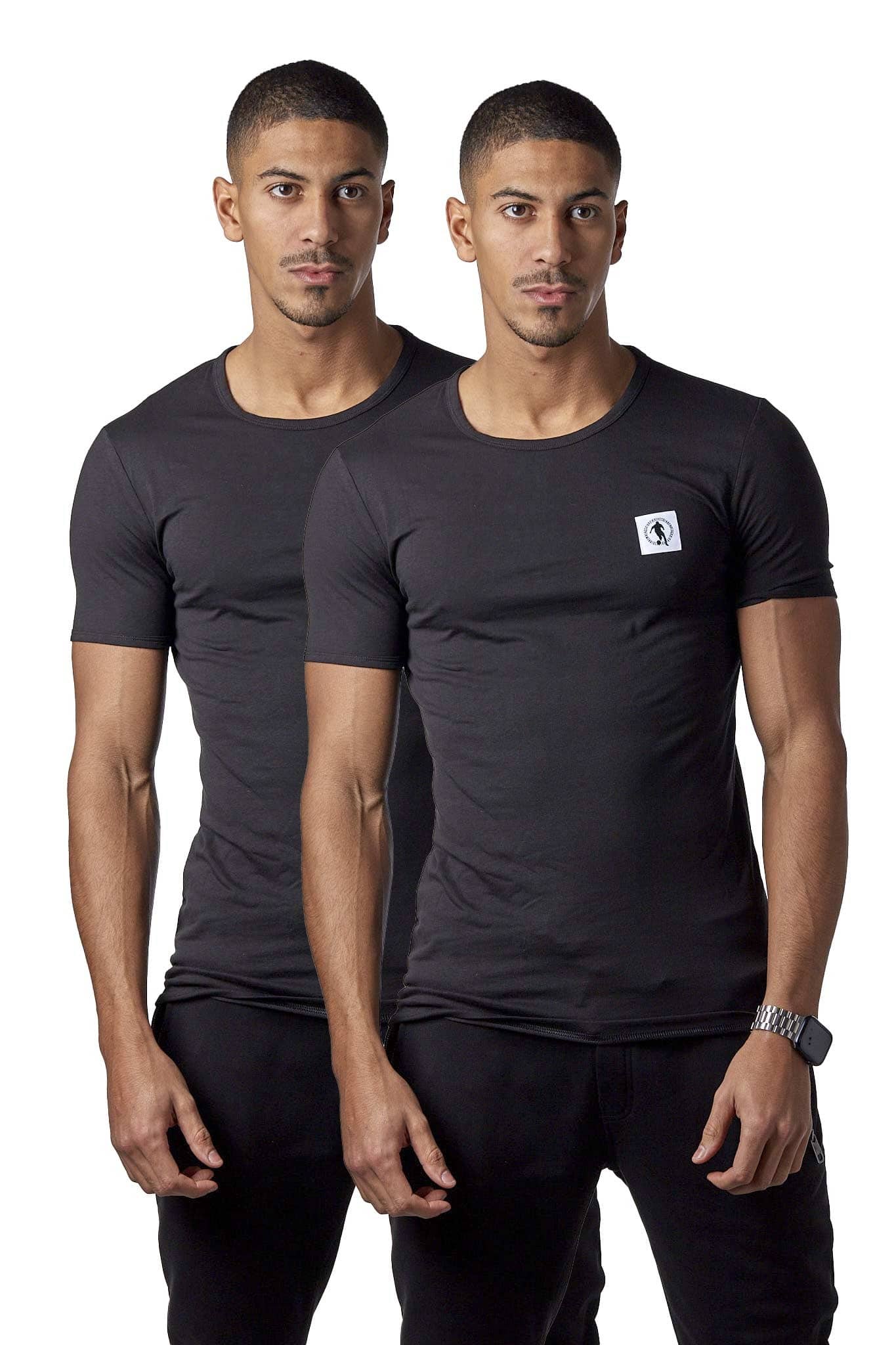 BIKKEMBERGS T-SHIRT BKK1UTS07BI BLACK BIPACK UOMO