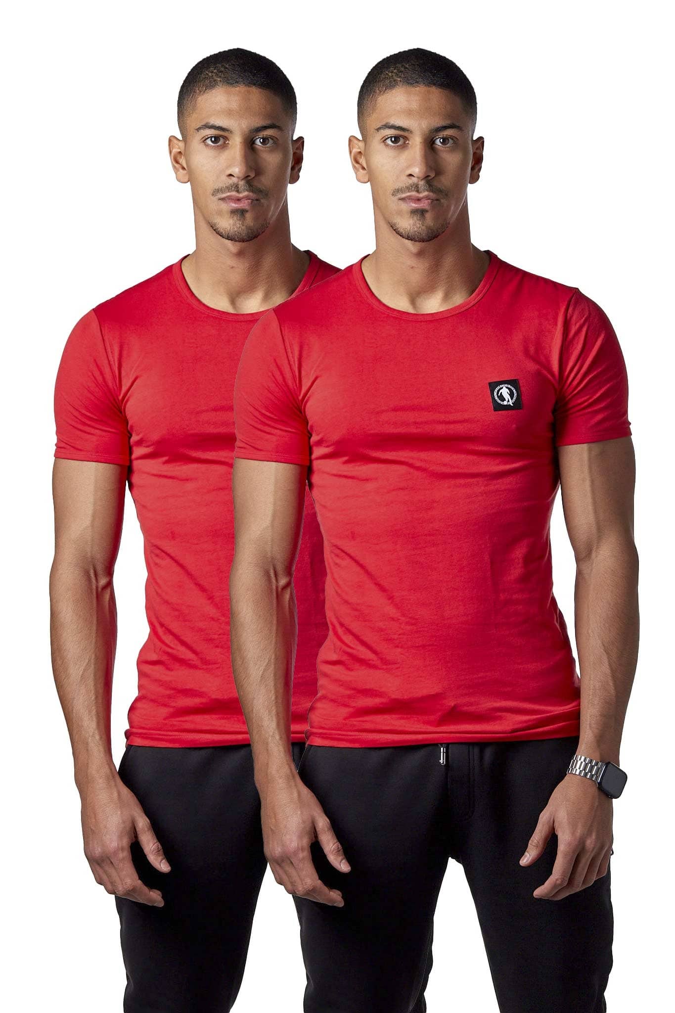 BIKKEMBERGS T-SHIRT BKK1UTS07BI RED BIPACK UOMO