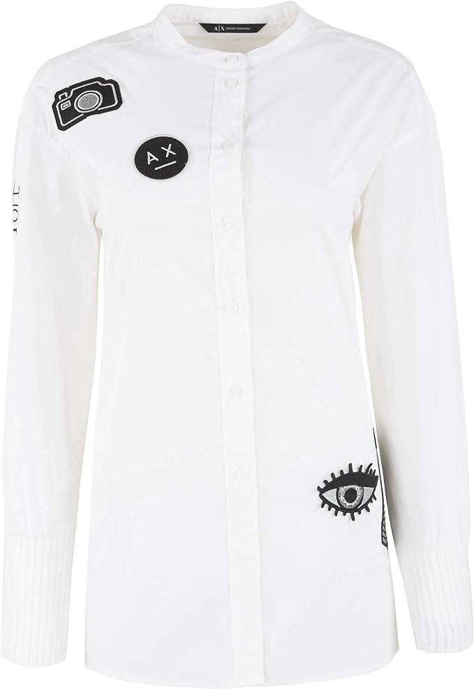 ARMANI EXCHANGE CAMICIA 6ZYC06 YNP9Z 1100 BIANCO  DONNA