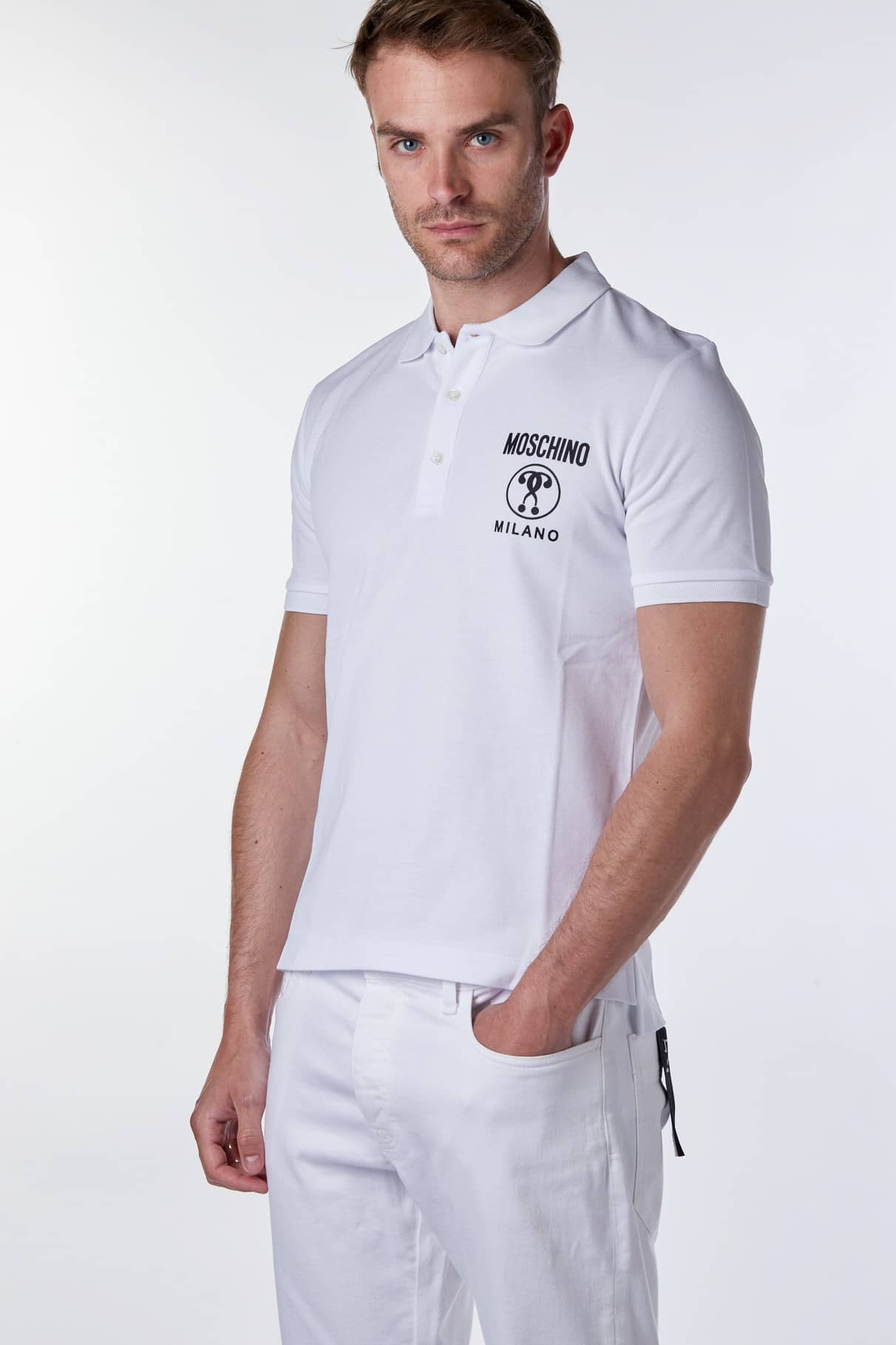 MOSCHINO COUTURE POLO A1211 0242 1001 BIANCO UOMO