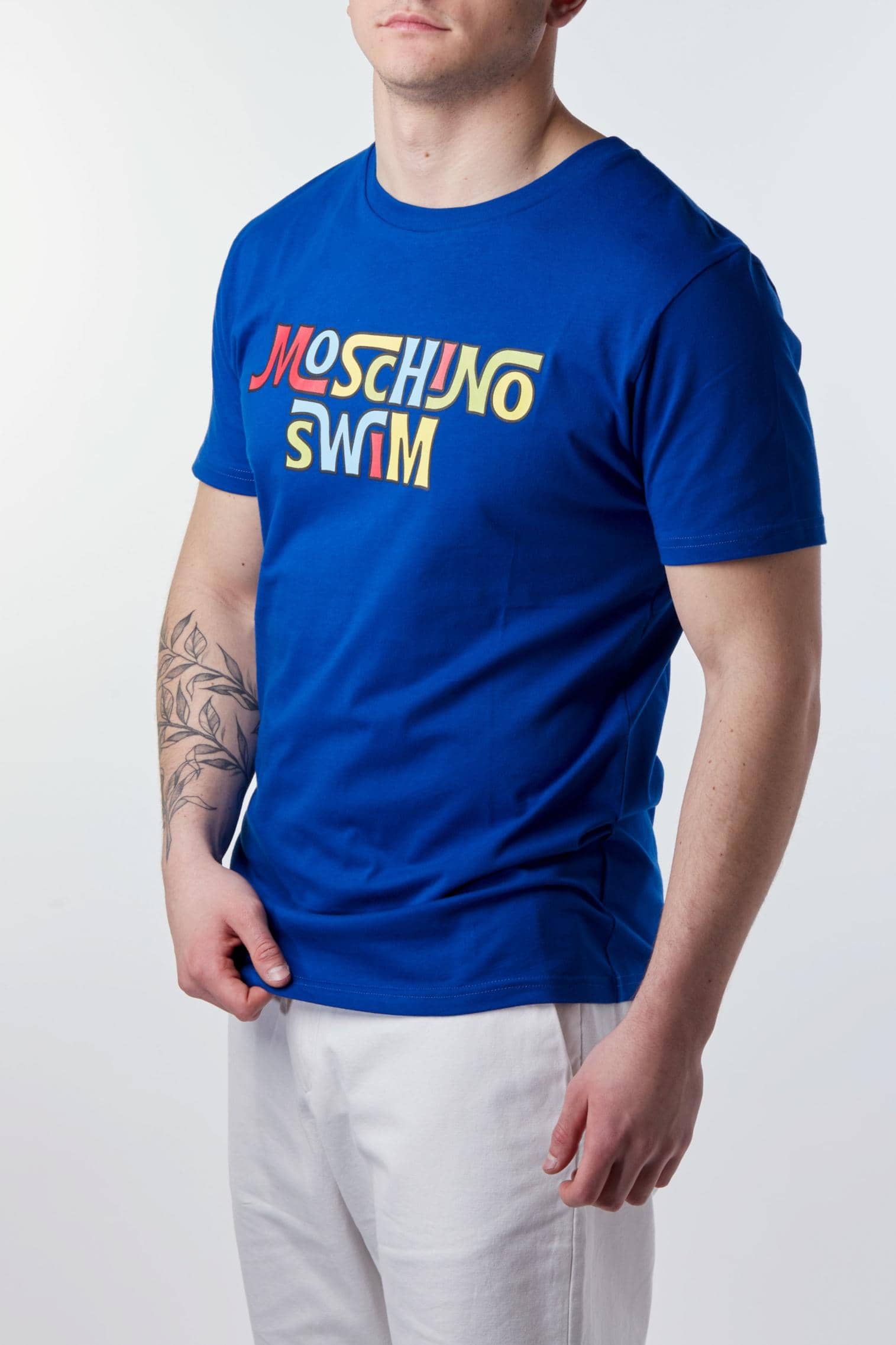 MOSCHINO T-SHIRT A1909 2316 345 BLU UOMO