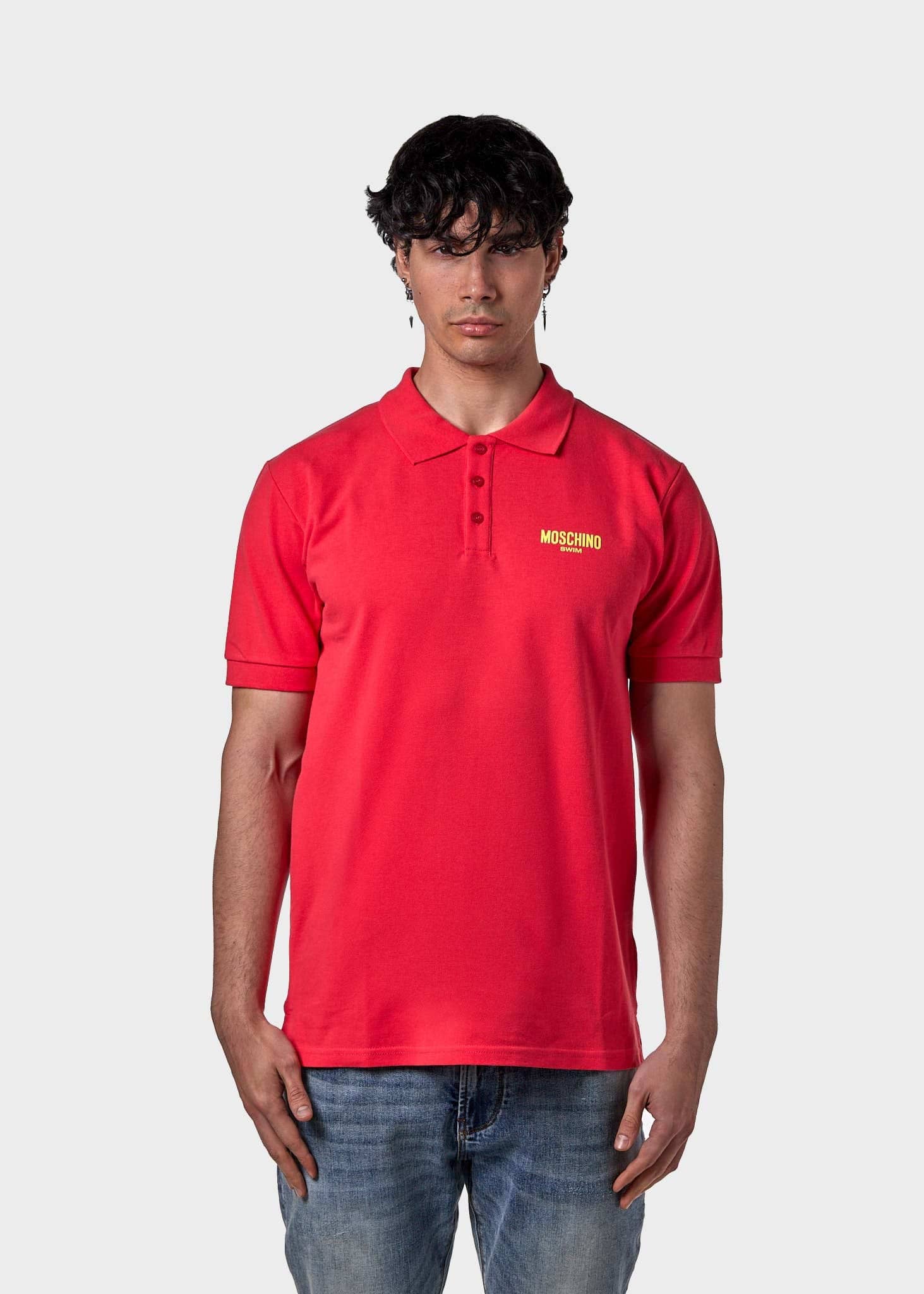 MOSCHINO POLO A1605 9309 0215 ROSSO UOMO