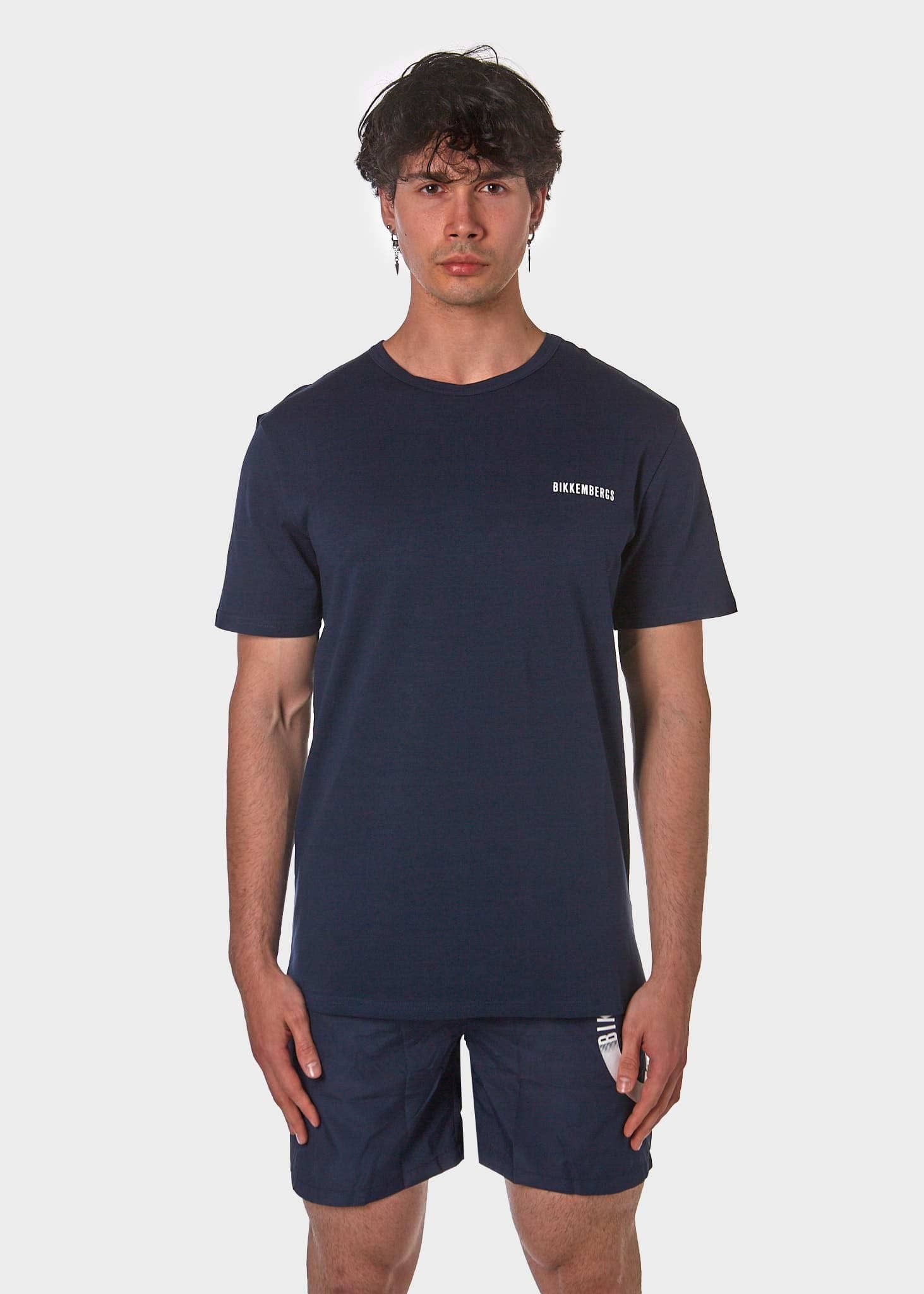 BIKKEMBERGS T-SHIRT BKK2MTS01 NAVY UOMO