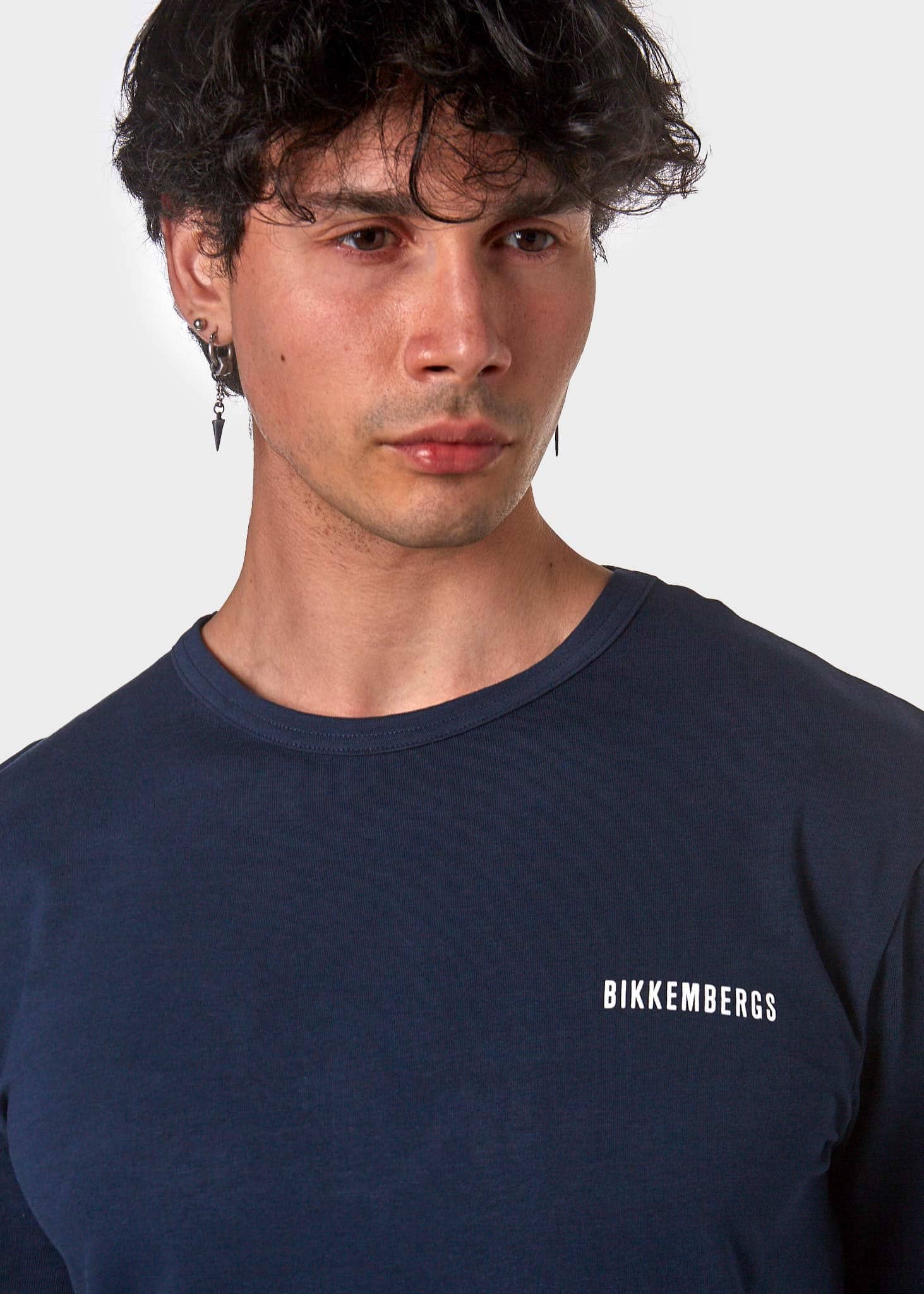 BIKKEMBERGS T-SHIRT BKK2MTS01 NAVY UOMO