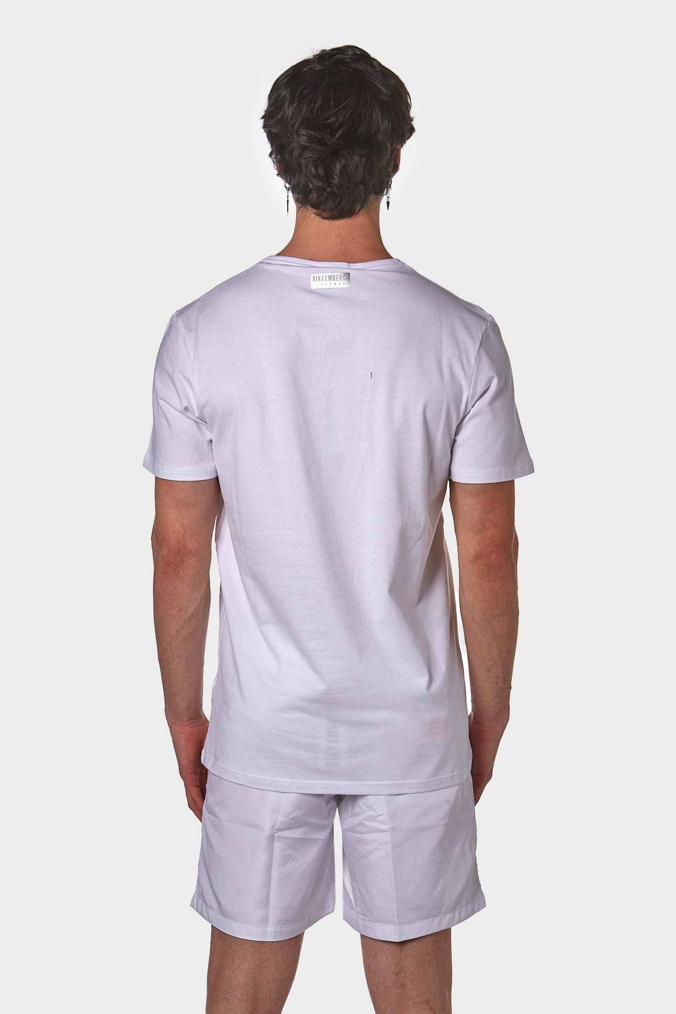 BIKKEMBERGS T-SHIRT BKK2MTS02 BIANCO UOMO