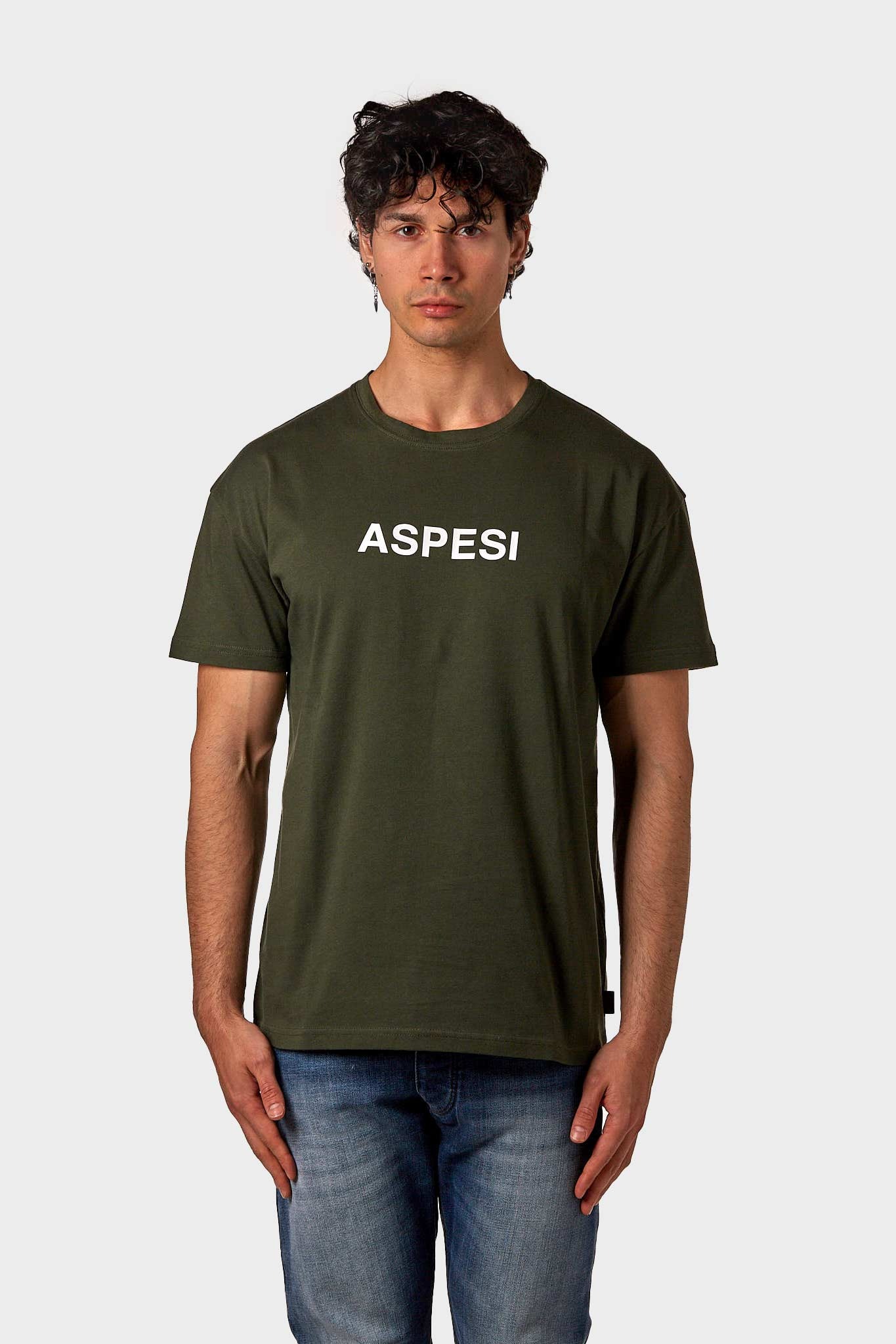 ASPESI T-SHIRT ASP1MTS02 VERDE MILITARE UOMO