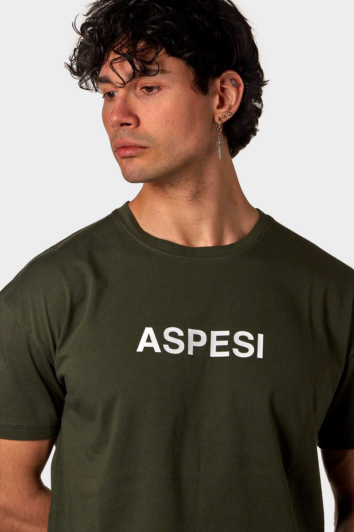 ASPESI T-SHIRT ASP1MTS02 VERDE MILITARE UOMO