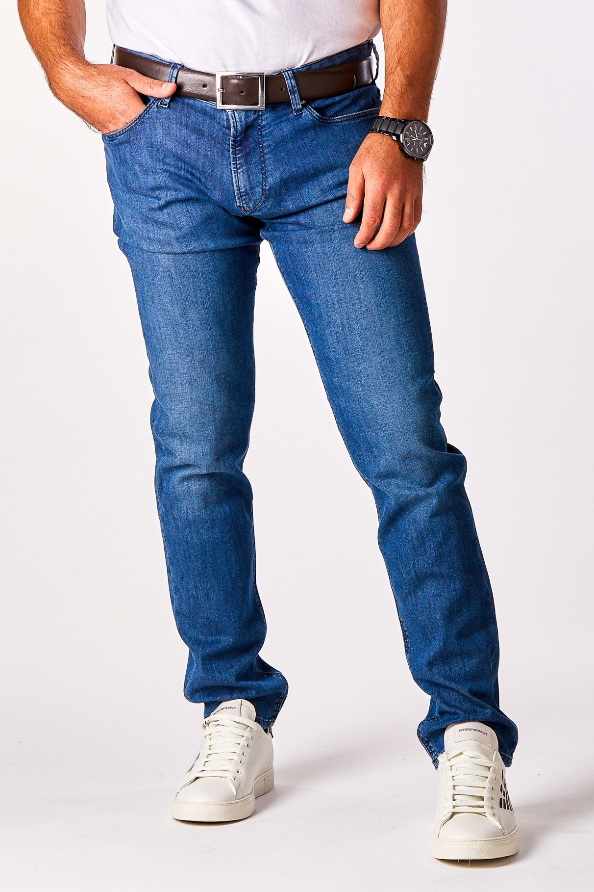 EMPORIO ARMANI JEANS 8N1J06 1D85Z 0943 DENIM BLU UOMO