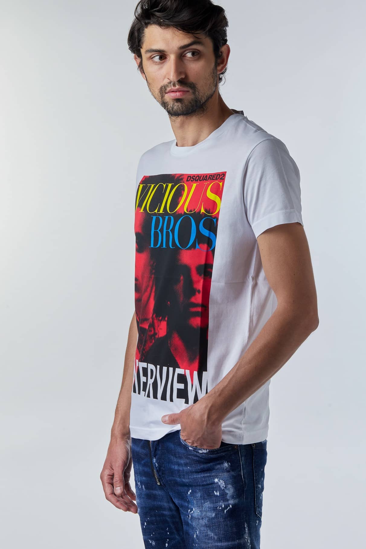 DSQUARED T-SHIRT S74GD0475 S20694 100 UOMO