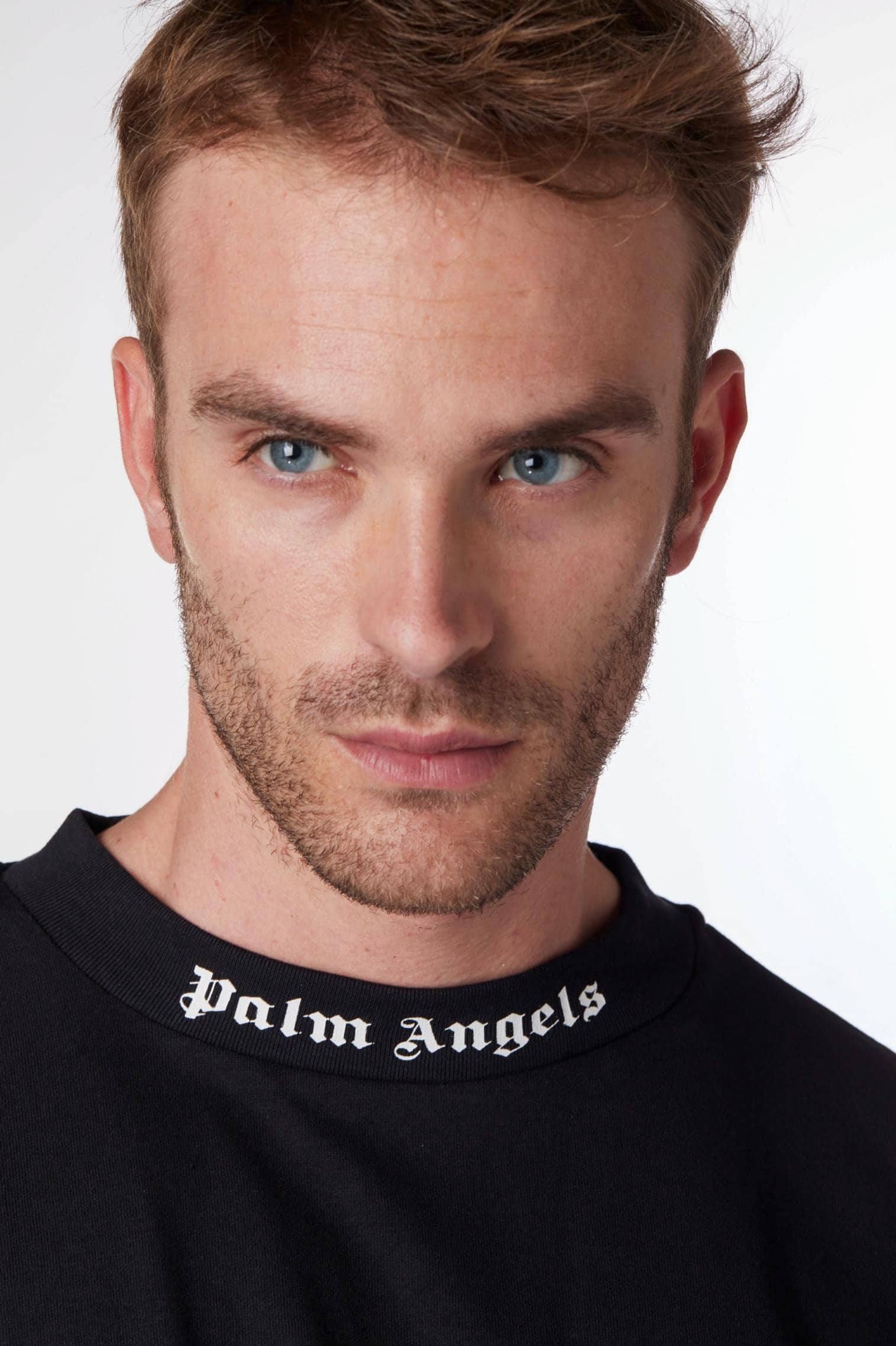 PALM ANGELS T-SHIRT PMAA002E20JER0011001 BLACK/WHITE UOMO