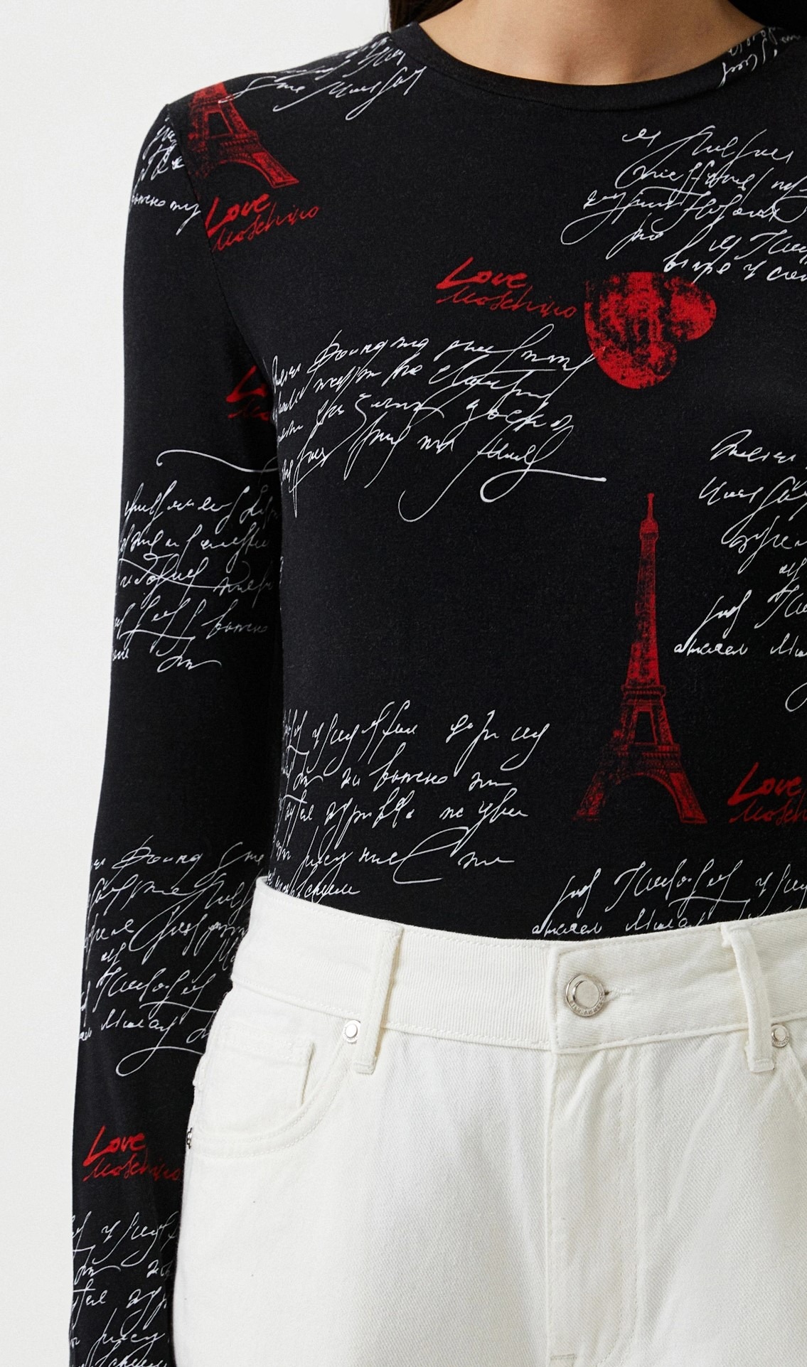 LOVE MOSCHINO T-SHIRT W 4 G52 00 E 2282 001 NERO DONNA