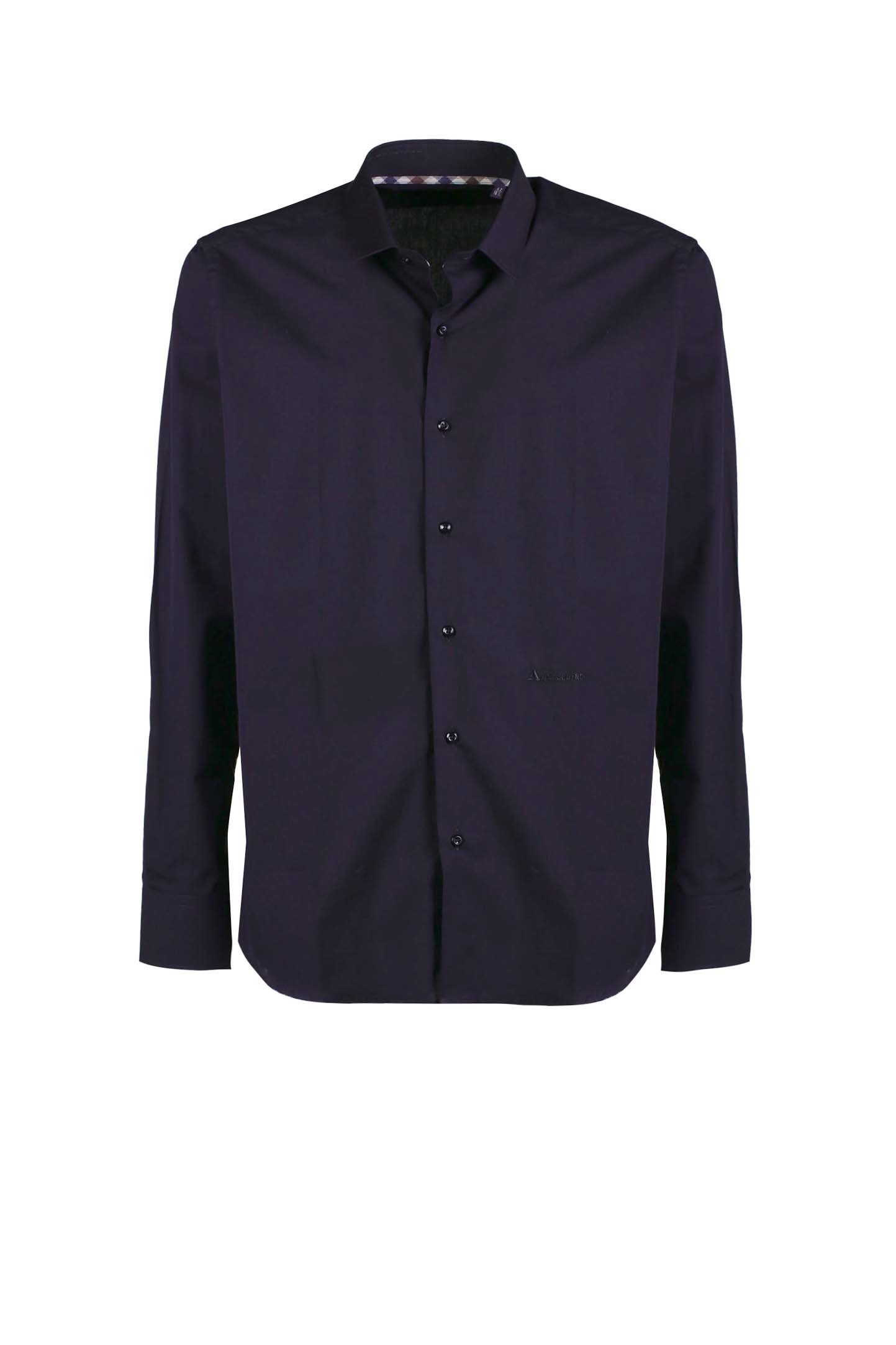 AQUASCUTUM CAMICIA GANI 08 99 NERO UOMO