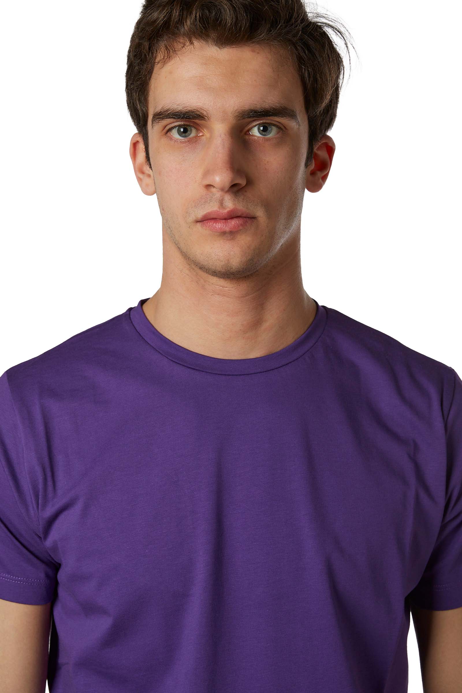 A. DELL'ACQUA T-SHIRT AD0496 M0214 47 VIOLA UOMO