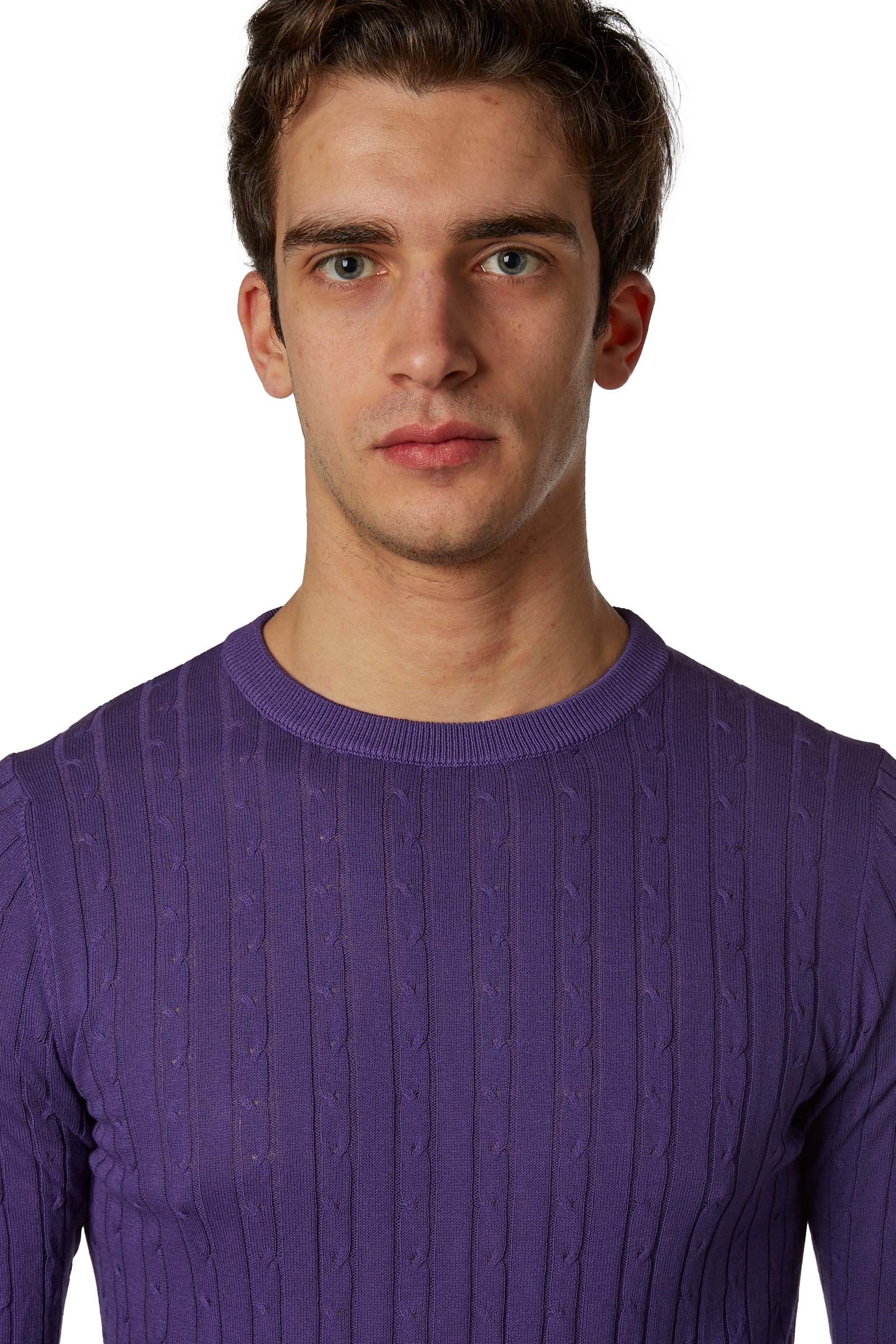 A. DELL'ACQUA MAGLIA AD00042 M0213 47 VIOLA UOMO