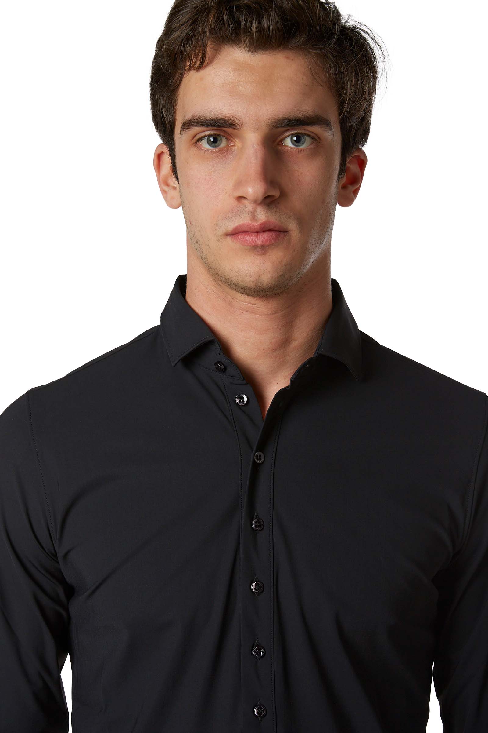 A. DELL'ACQUA CAMICIA AD00058 C0219E 80 NERO UOMO