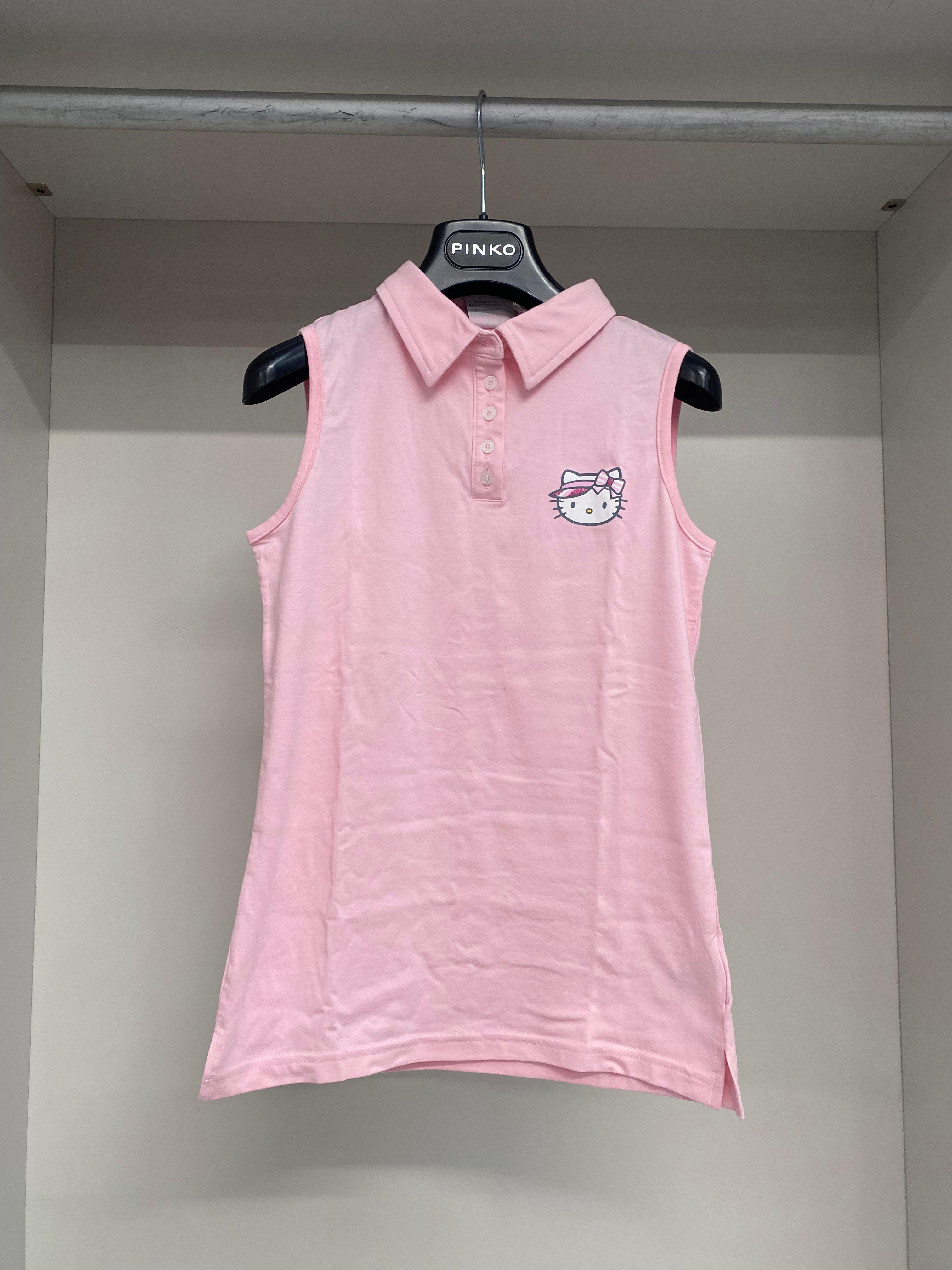 HELLO KITTY POLO GIROMANICA ROSA-AZZURRA-BIANCA BIMBA