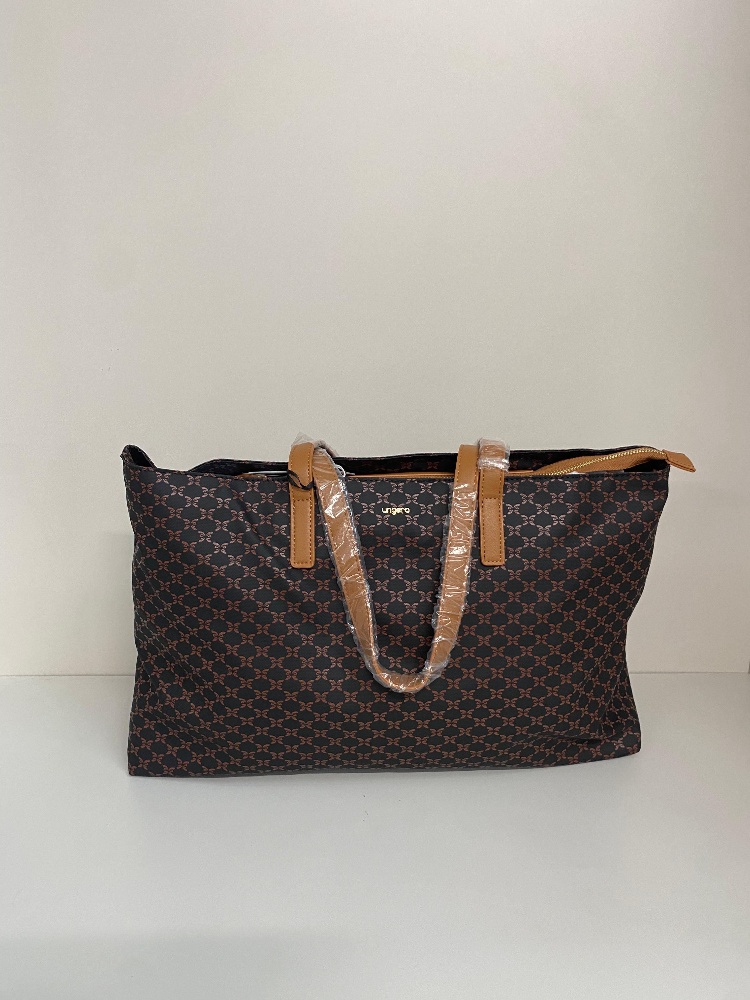 UNGARO BORSA O4EPWU490082S14 BLACK/COGNAC DONNA 