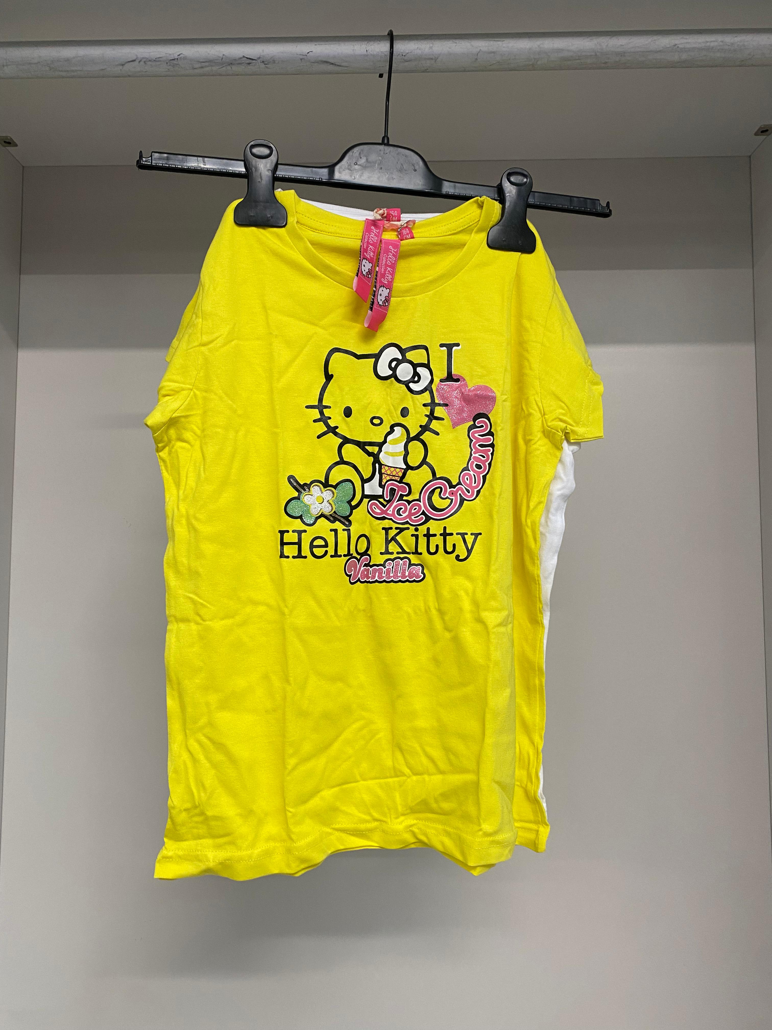 HELLO KITTY T-SHIRT GE331 YELLOW/WHITE 