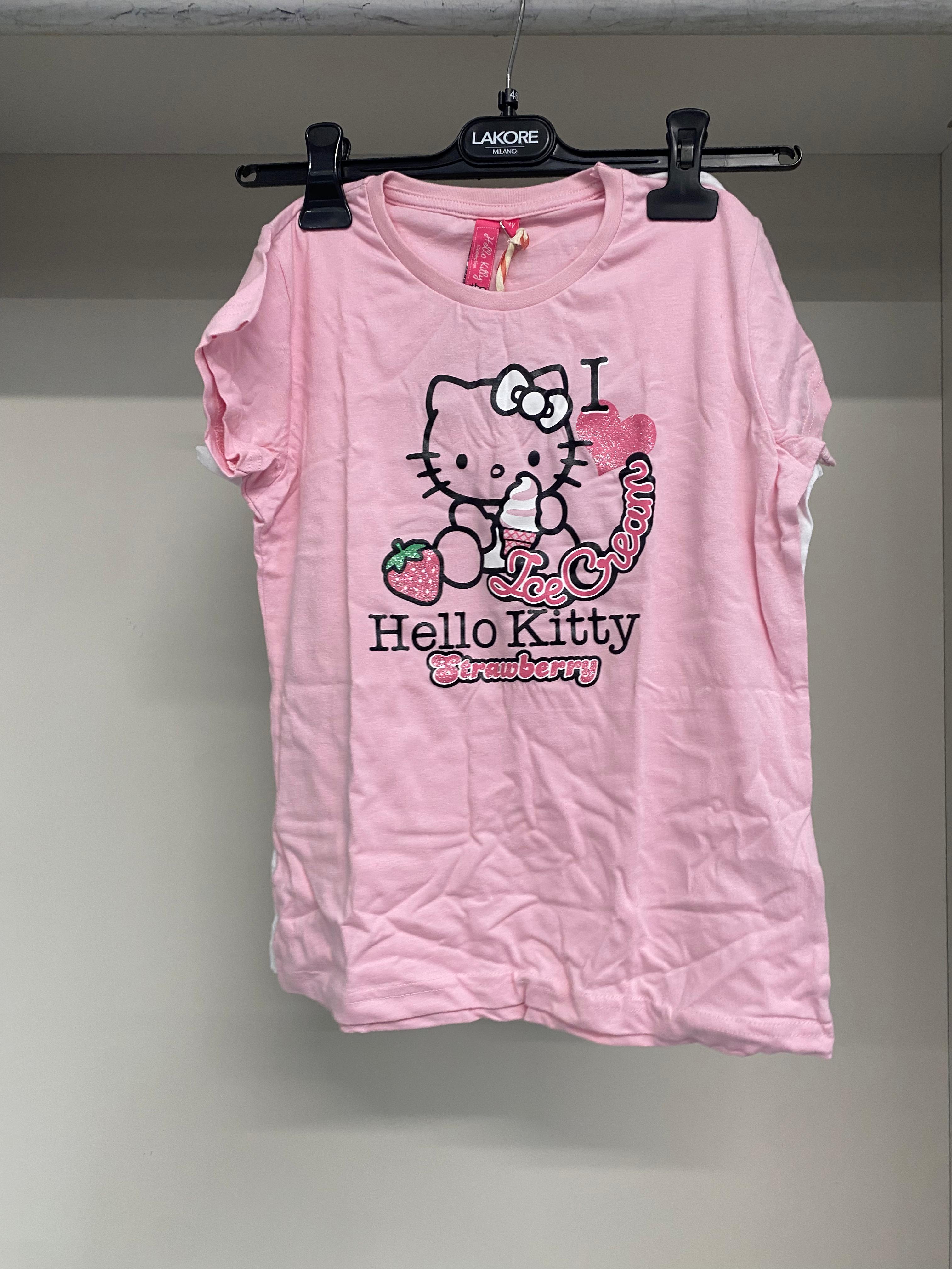HELLO KITTY T-SHIRT GE361 PINK/WHITE 
