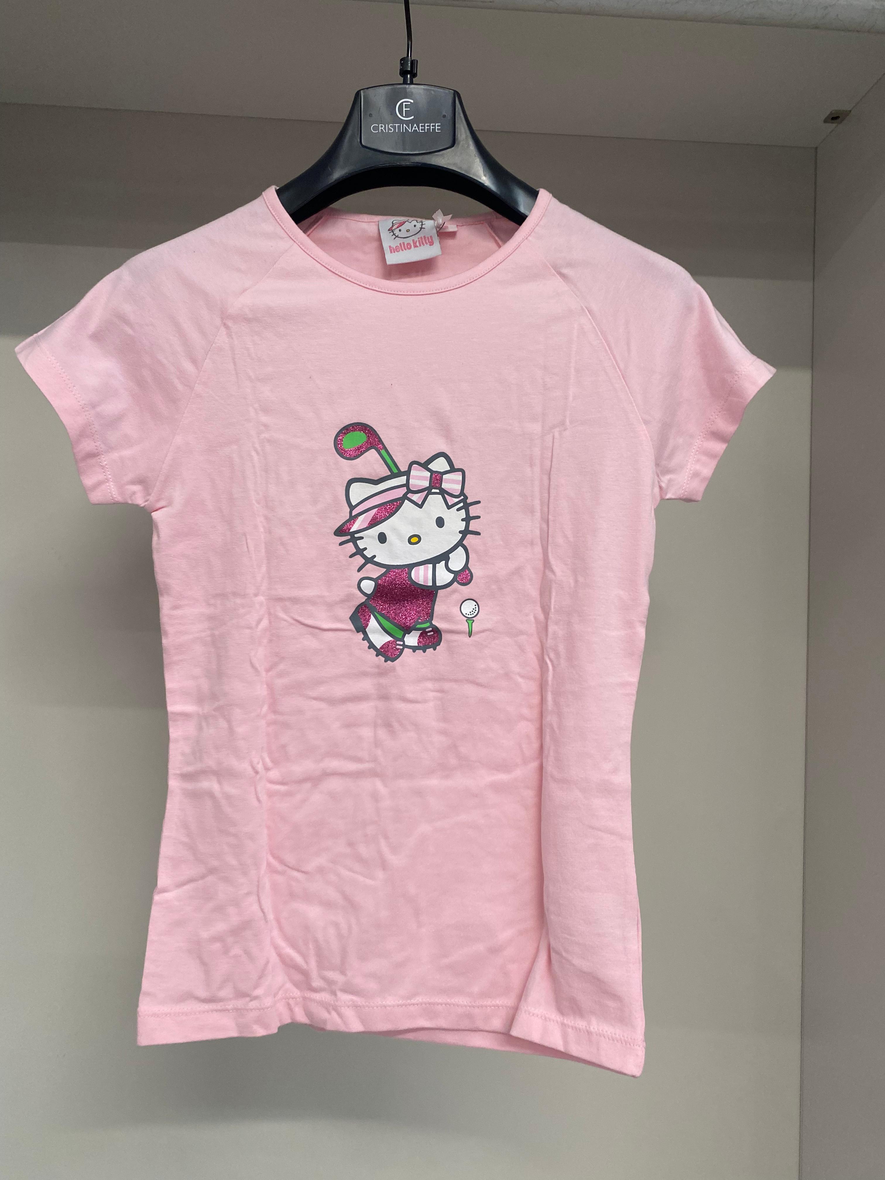 HELLO KITTY T-SHIRT EQ565335 AZZURRO-ROSA-BIANCO