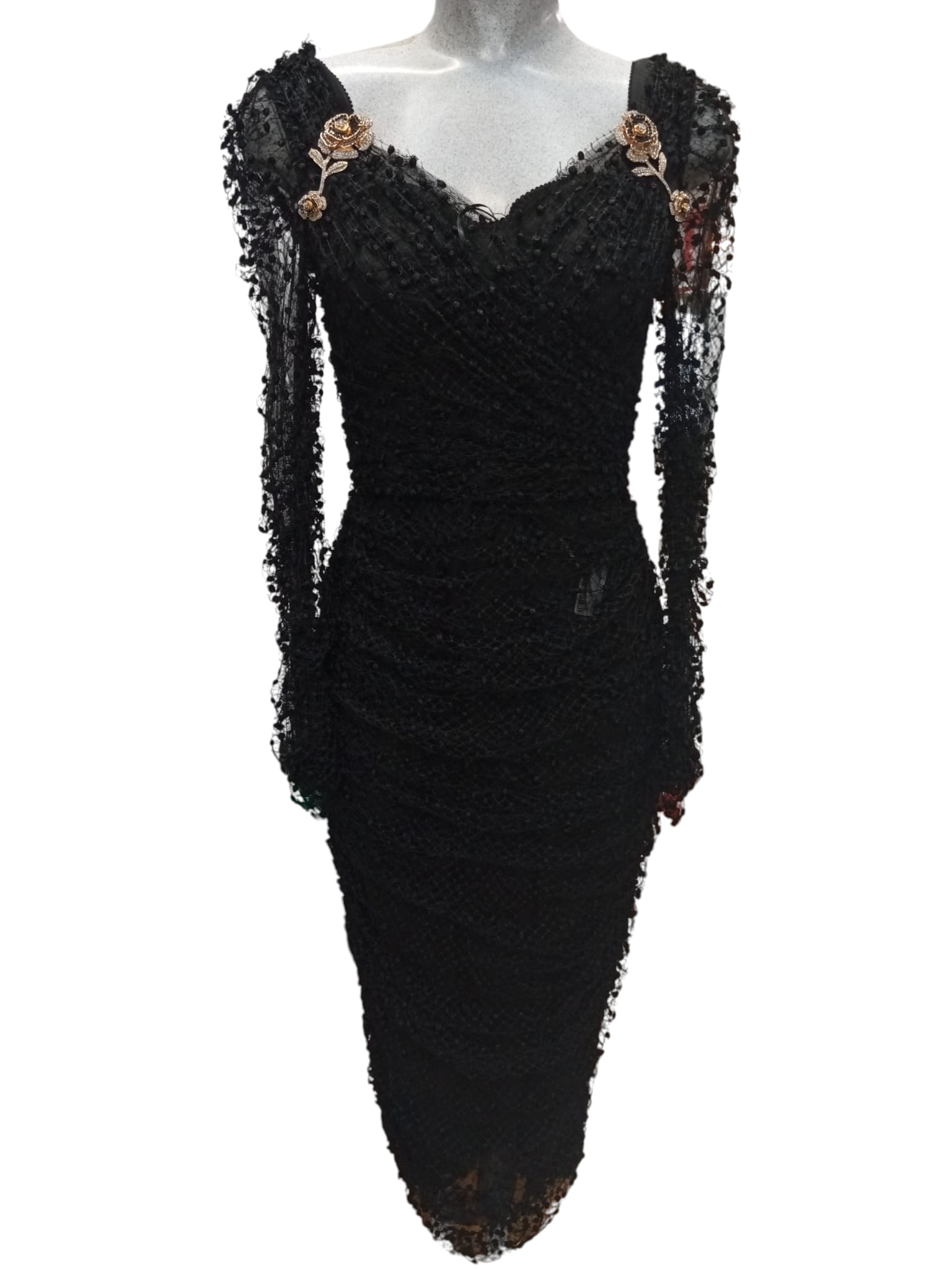 DOLCE&GABBANA ABITO F6F8QZ FLMD3 N0000 NERO DONNA