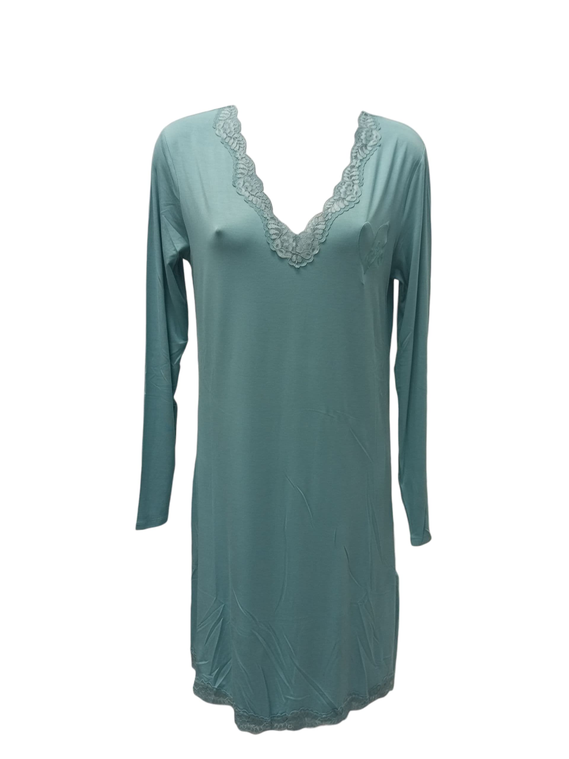 TWINSET CAMICIA DA NOTTE 232LL2DMM 05864 ACQUA SEA DONNA