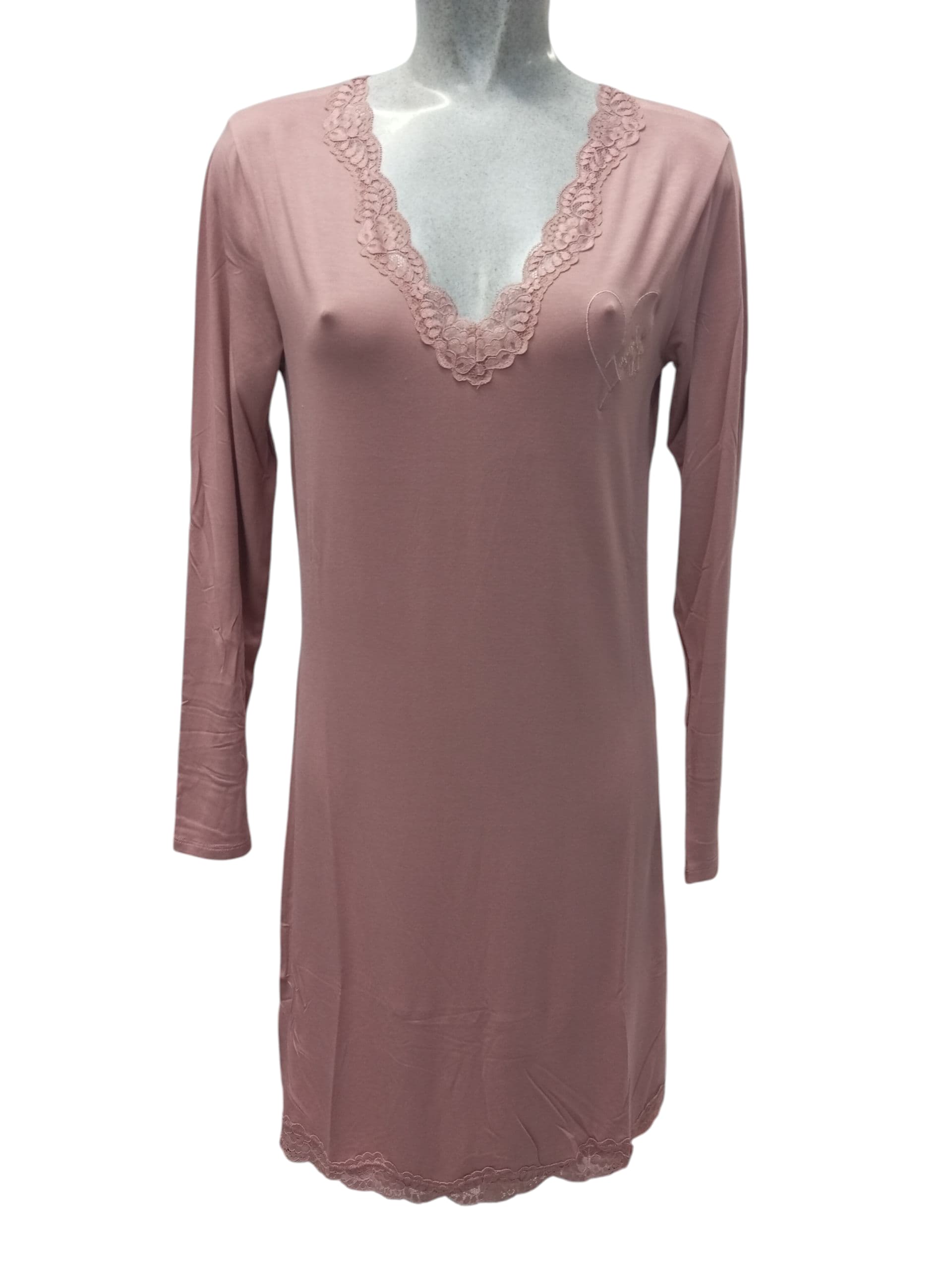 TWINSET CAMICIA DA NOTTE 232LL2DMM 11048 ROSA DONNA