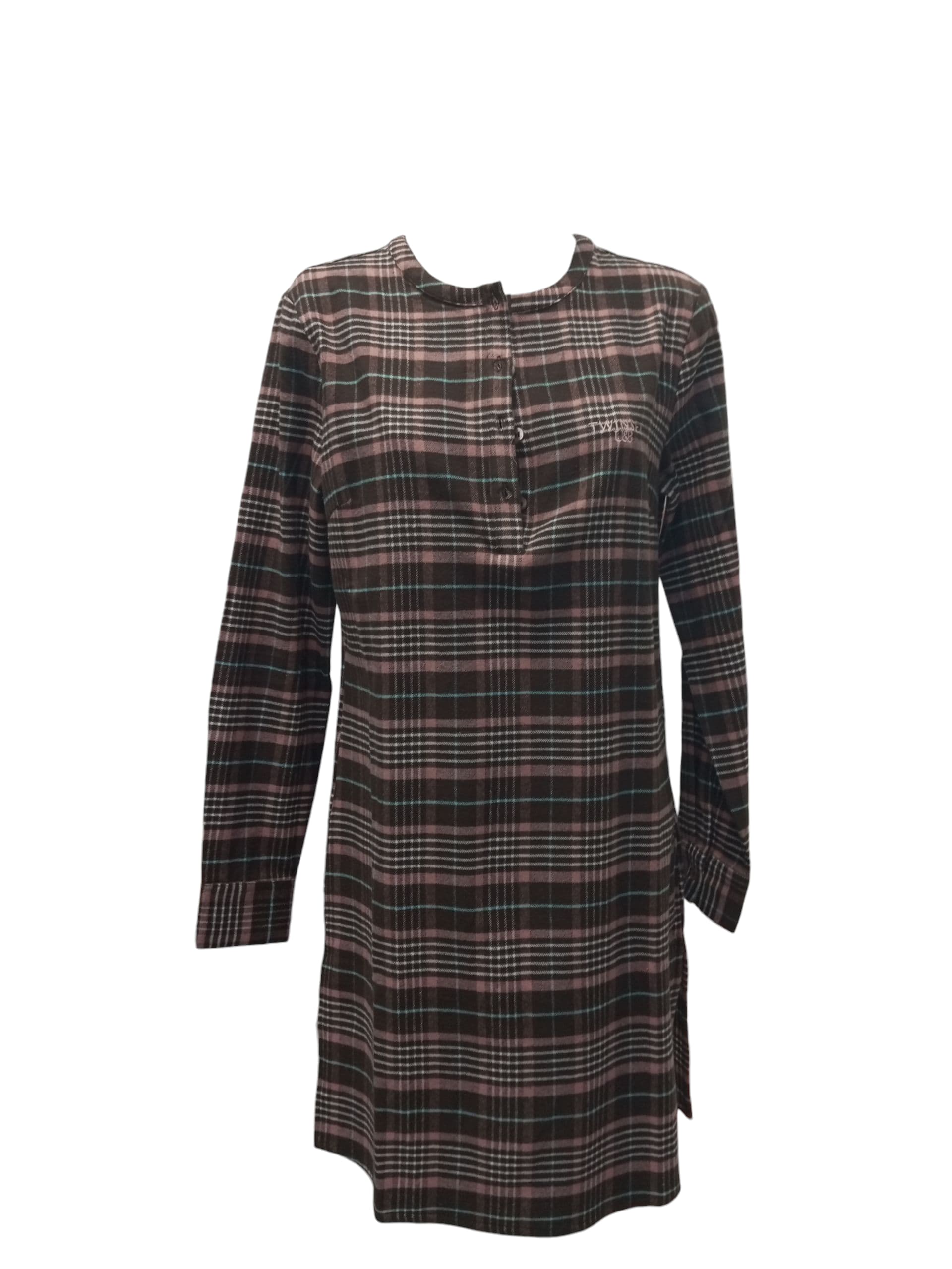 TWINSET CAMICIA DA NOTTE 232LL2HBB 11124 MARRONE DONNA