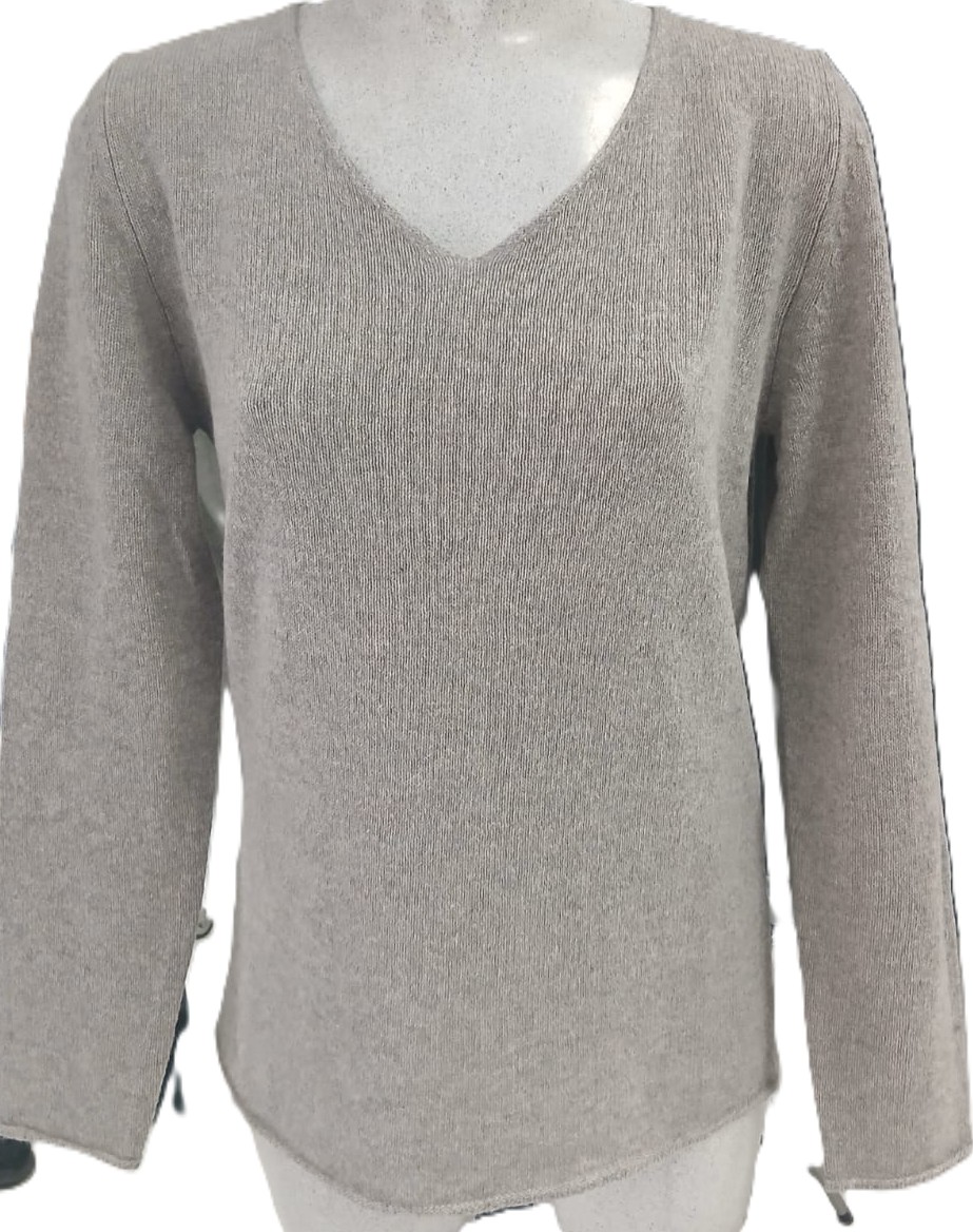 KAROL MAGLIERIA AI2526 SCOLLO A V GRIGIO DONNA 