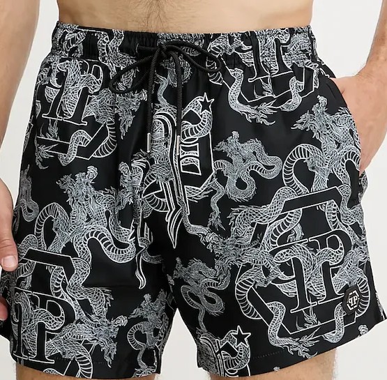 PHILIPP PLEIN COSTUMI PM25MBM02 MMT0379 PNY002N MEDIUM 02 BLACK UOMO