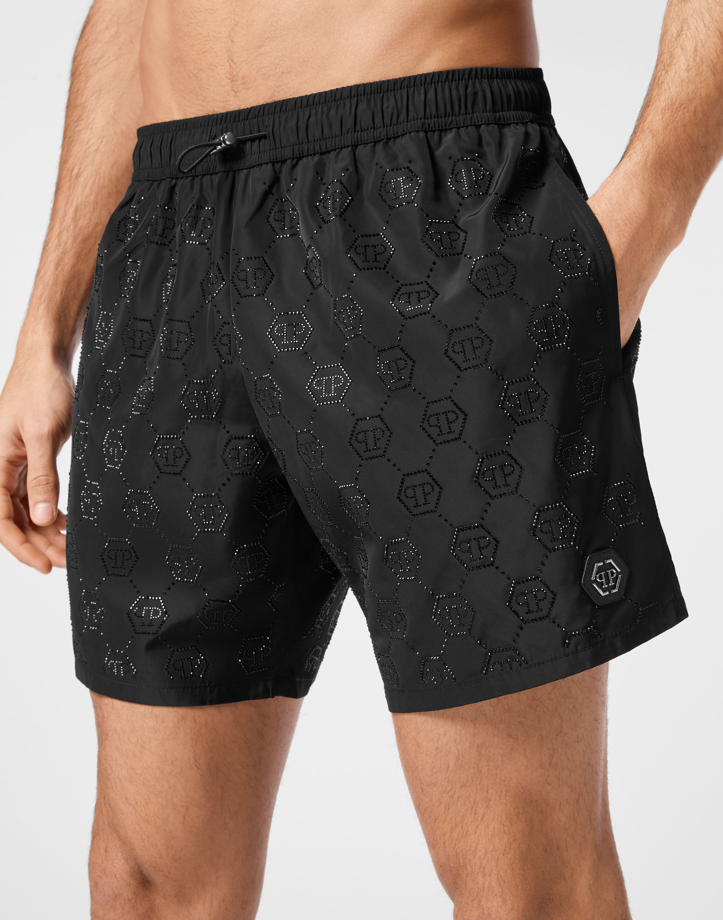PHILIPP PLEIN COSTUMI PM25MBM05 MMT0382 PNY002N MEDIUM 02 BLACK UOMO