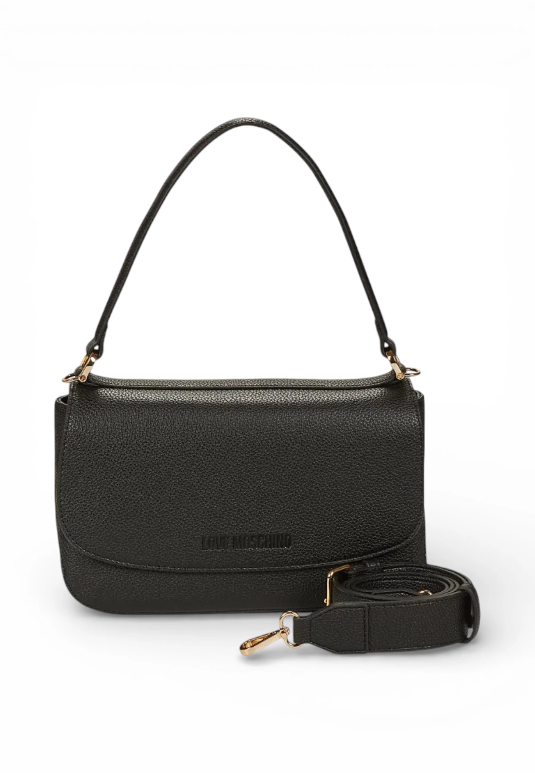 LOVE MOSCHINO BORSA JC4123PP1OLT0000 PU GRS NERO+GALV.ORO